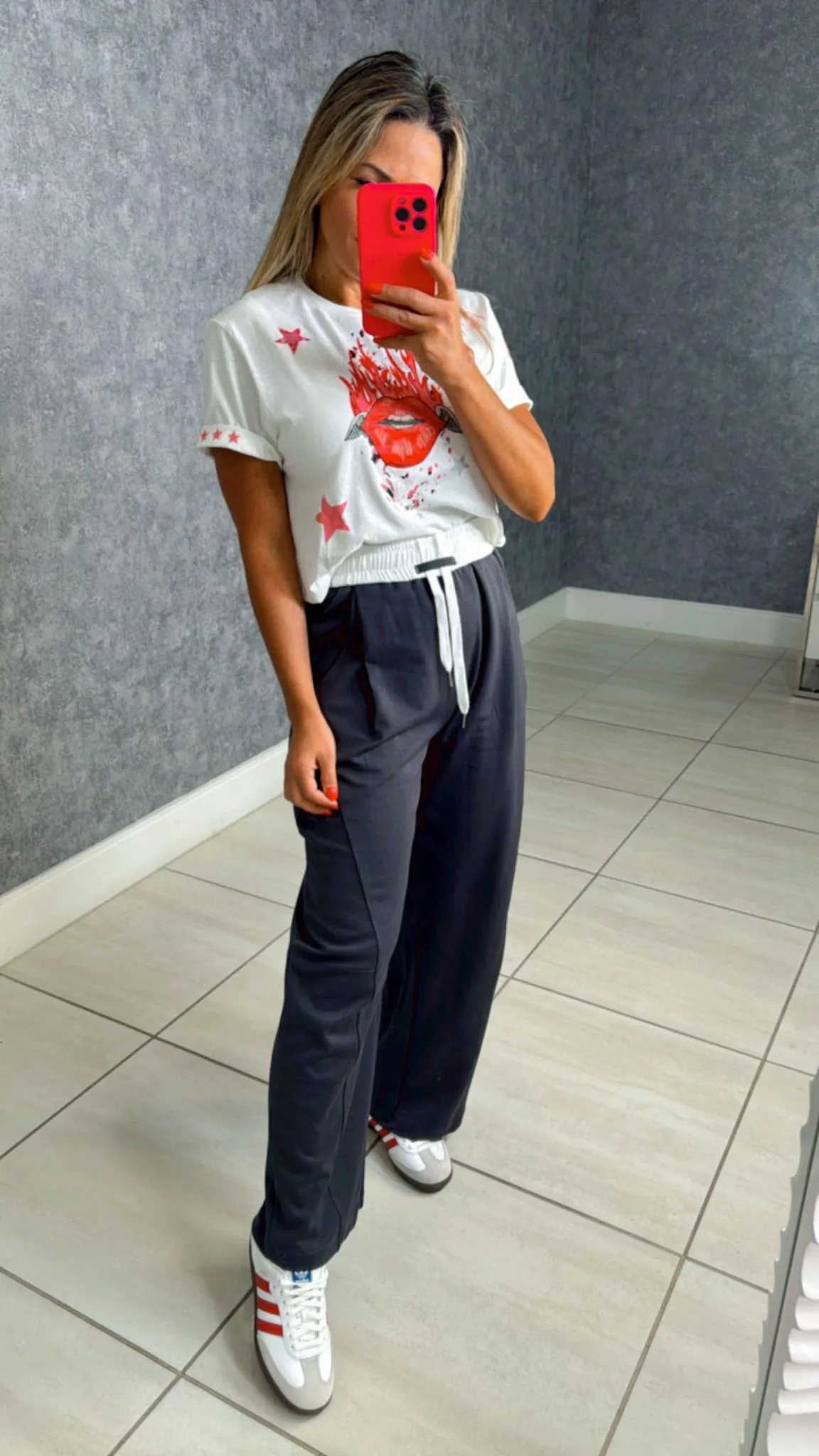 1157 Sweatpants with white waistband