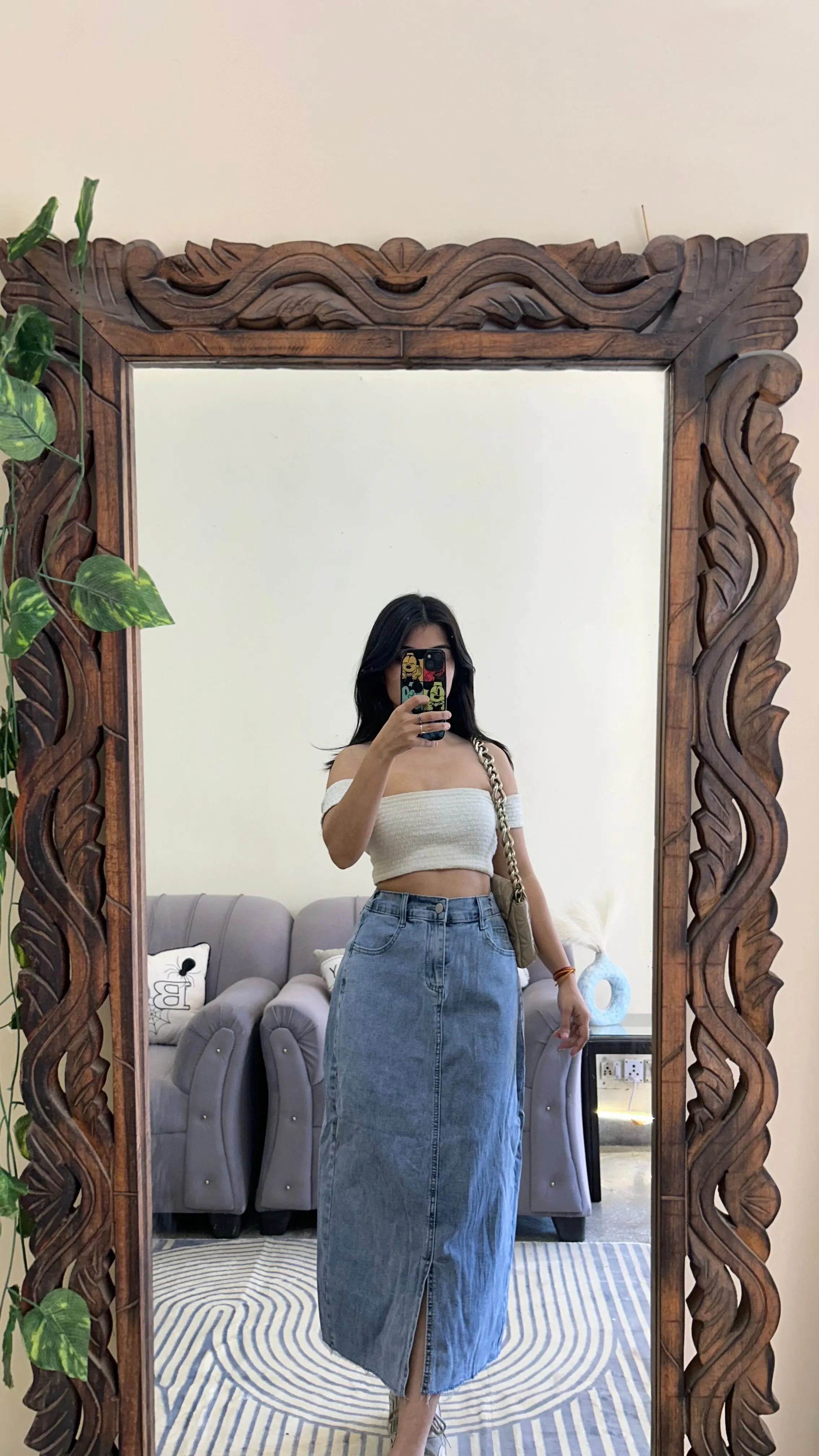 32) Korean skirt 26-27 waist/l:30