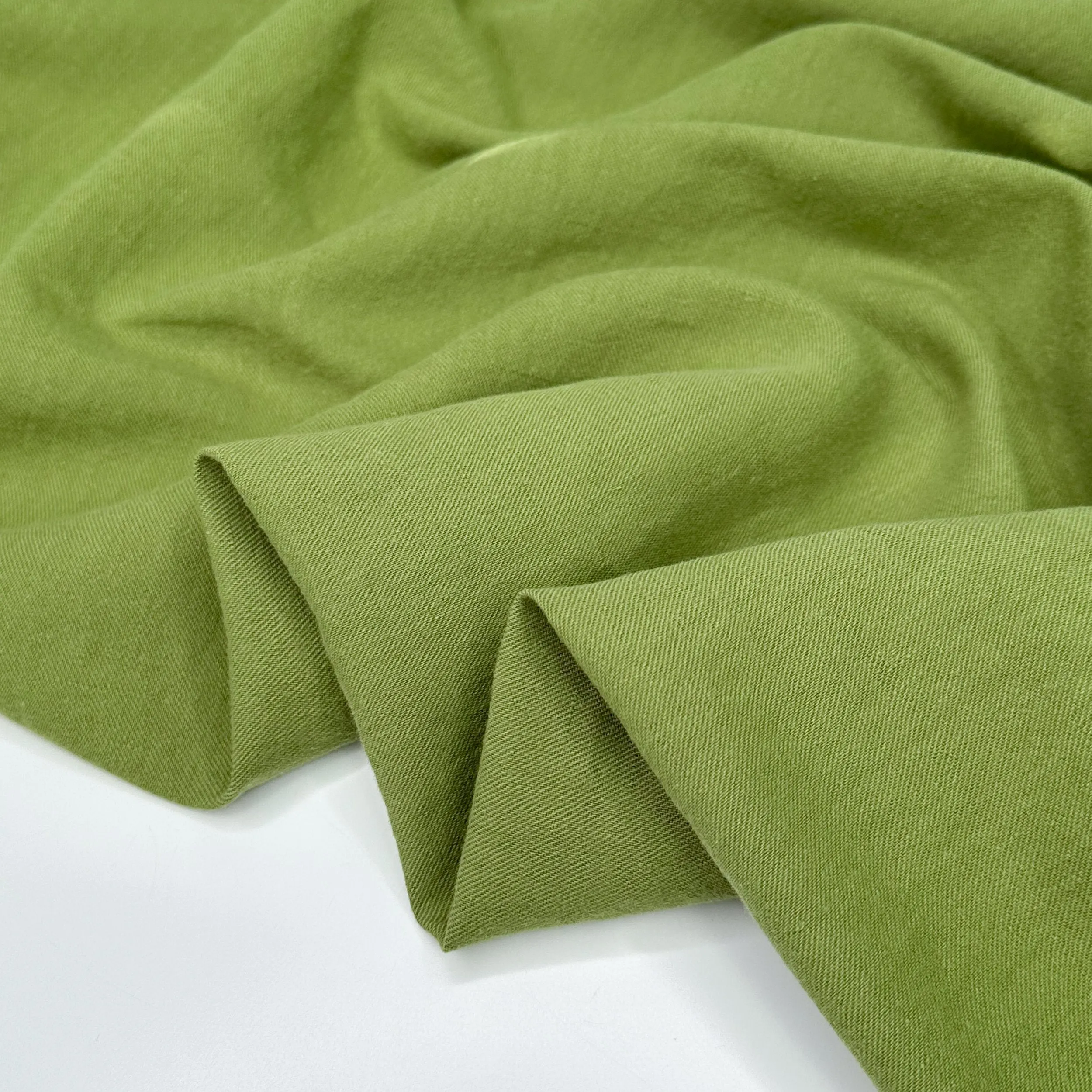 Ashton - Linen, Organic Cotton Twill - Olive Oil