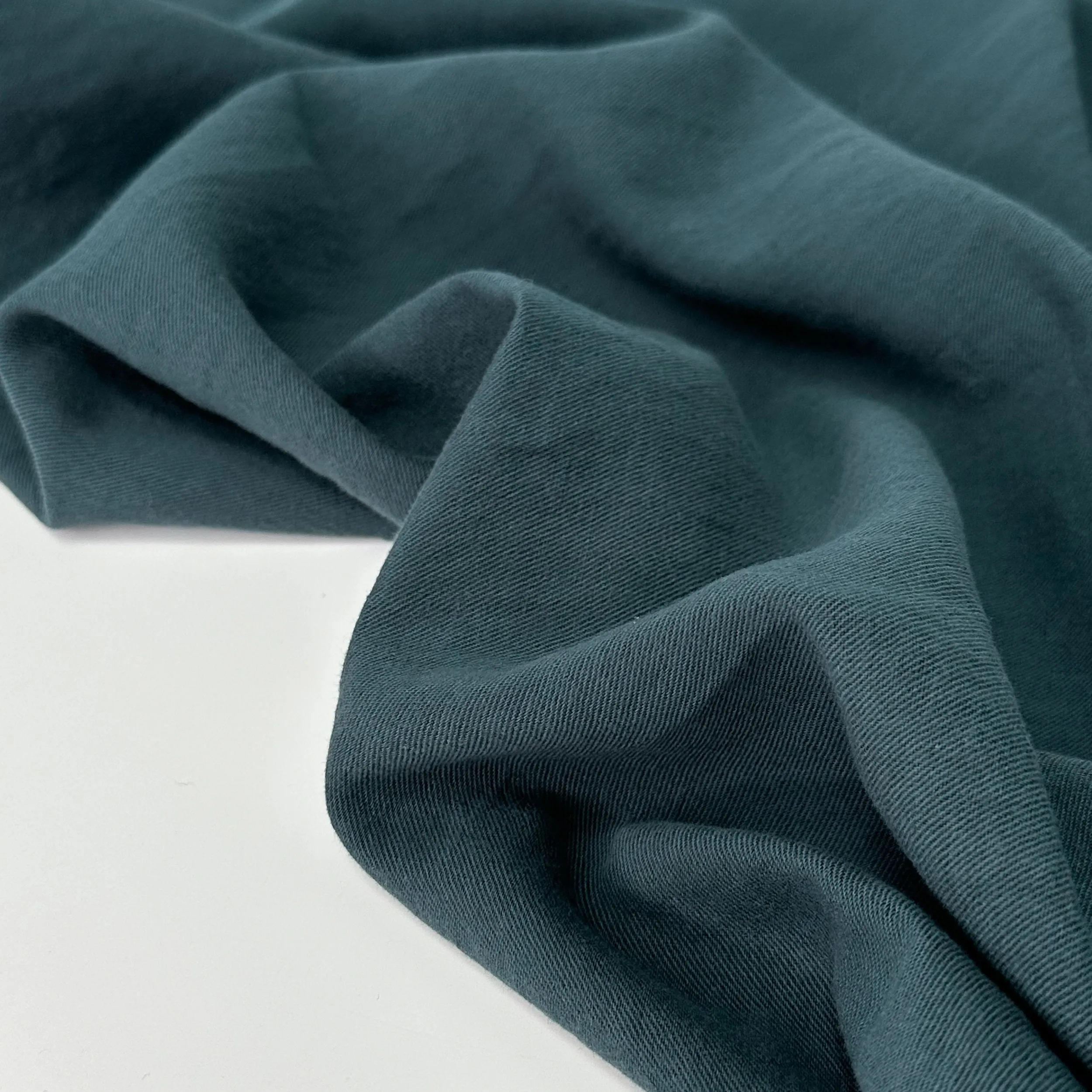 Ashton - Linen, Organic Cotton Twill - Petrol