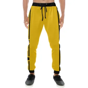 BLACC BORDER YLW Men's All Over Print Sweatpants