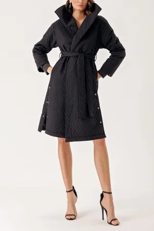 Black Quilted coat 21289