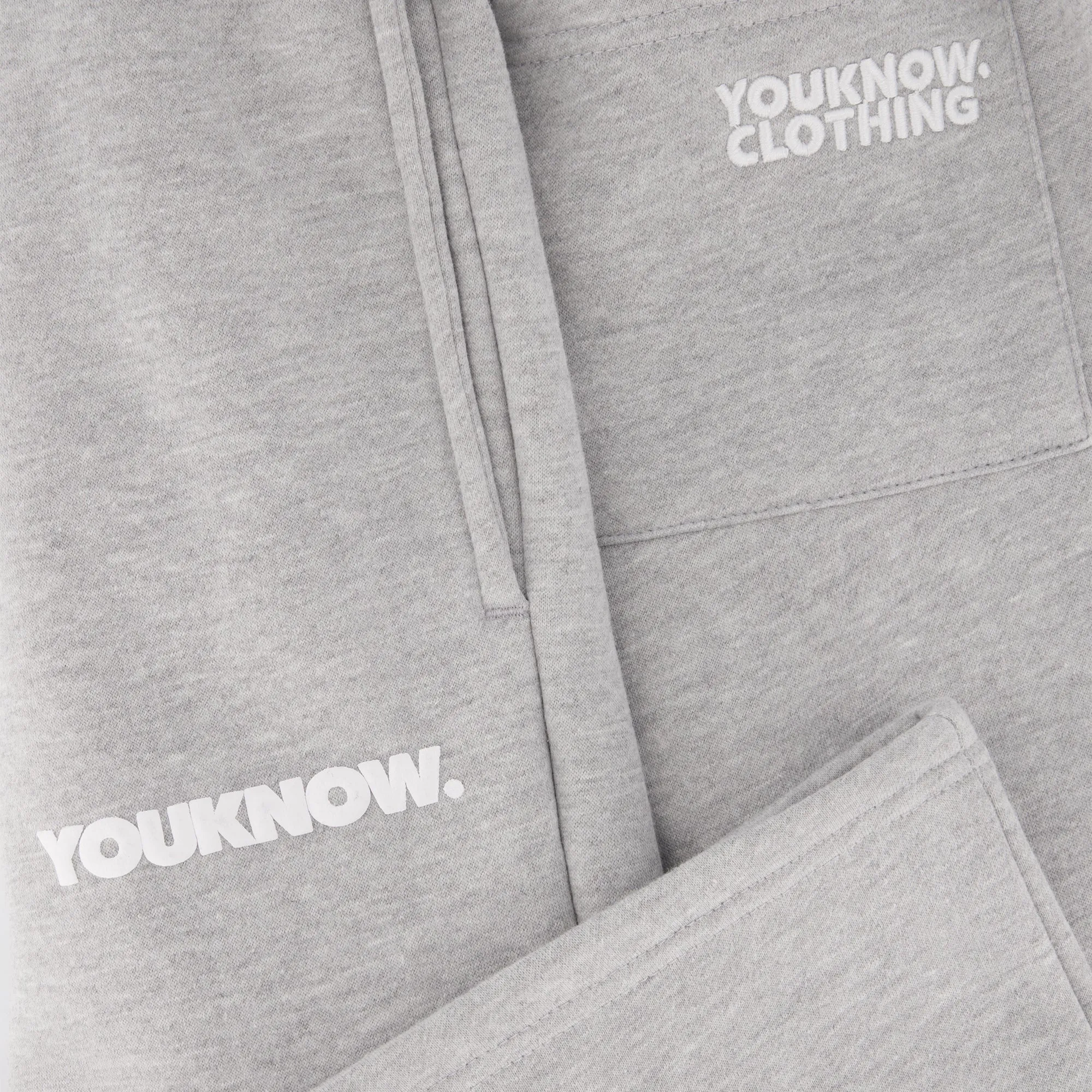 BLOCK WIDE-LEG SWEATPANTS | GREY