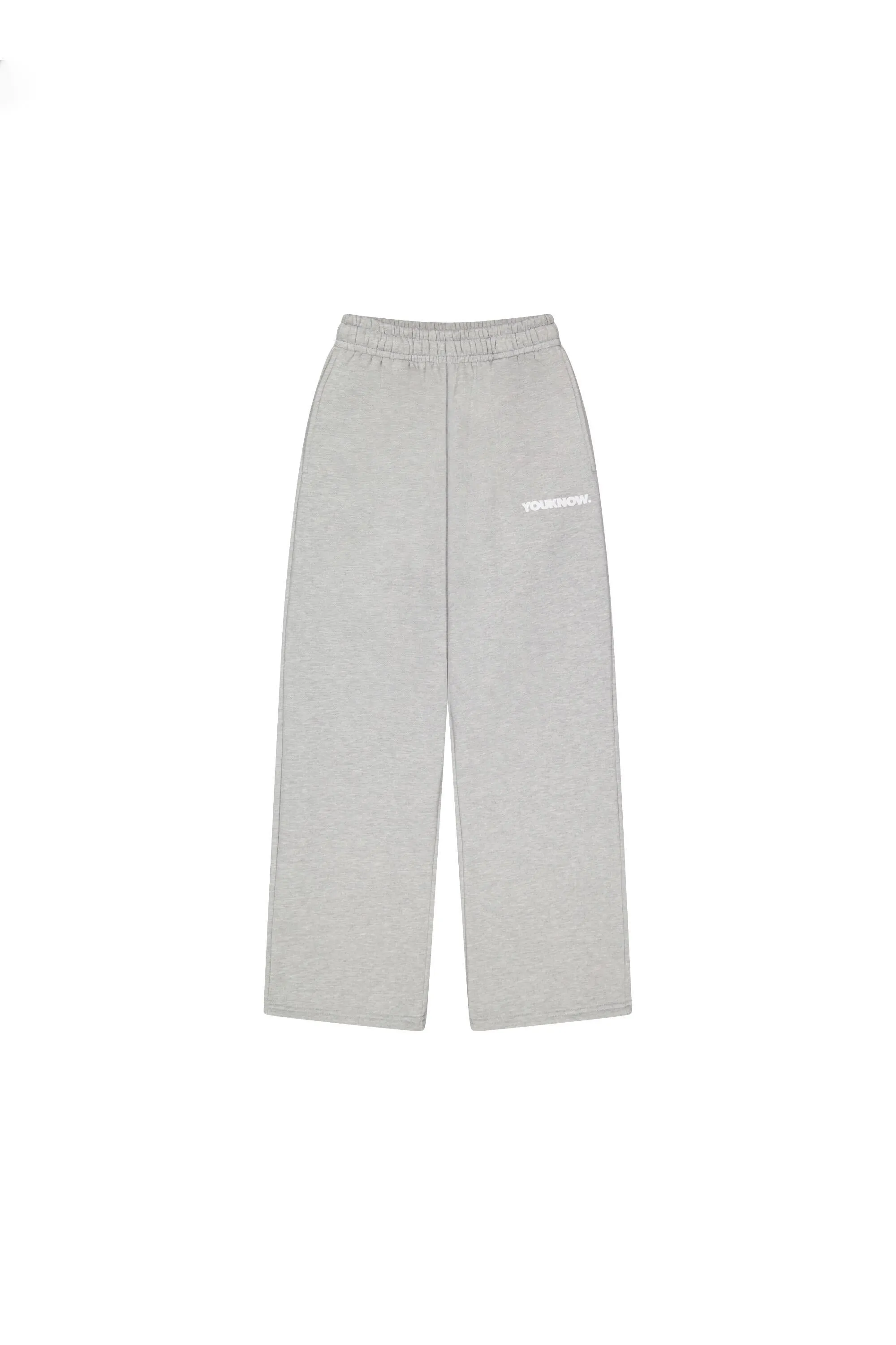 BLOCK WIDE-LEG SWEATPANTS | GREY