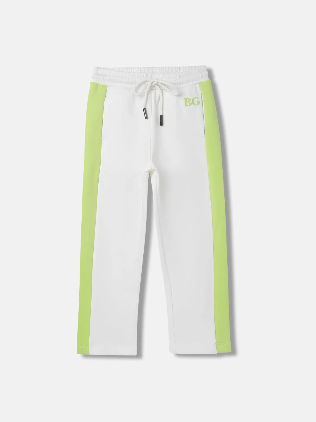 Blue Giraffe Girls Colour blocked Regular Fit Sweatpant
