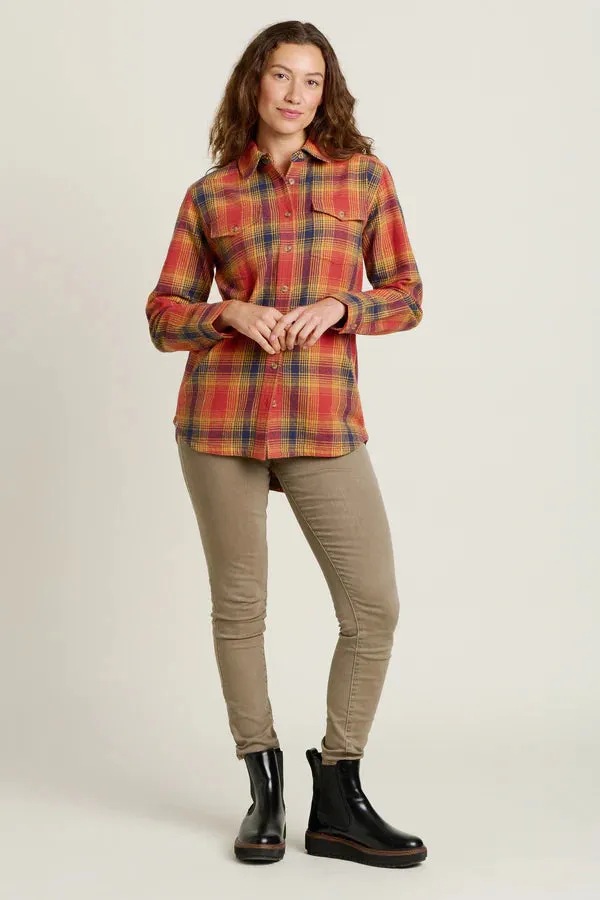 Brakeburn 10 Orange Cogden Checked Shacket