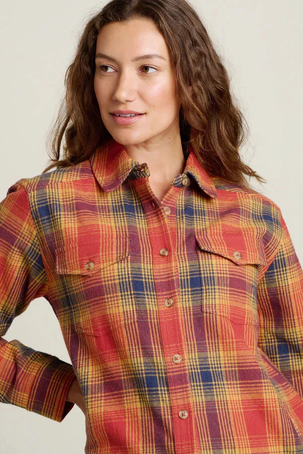 Brakeburn 10 Orange Cogden Checked Shacket