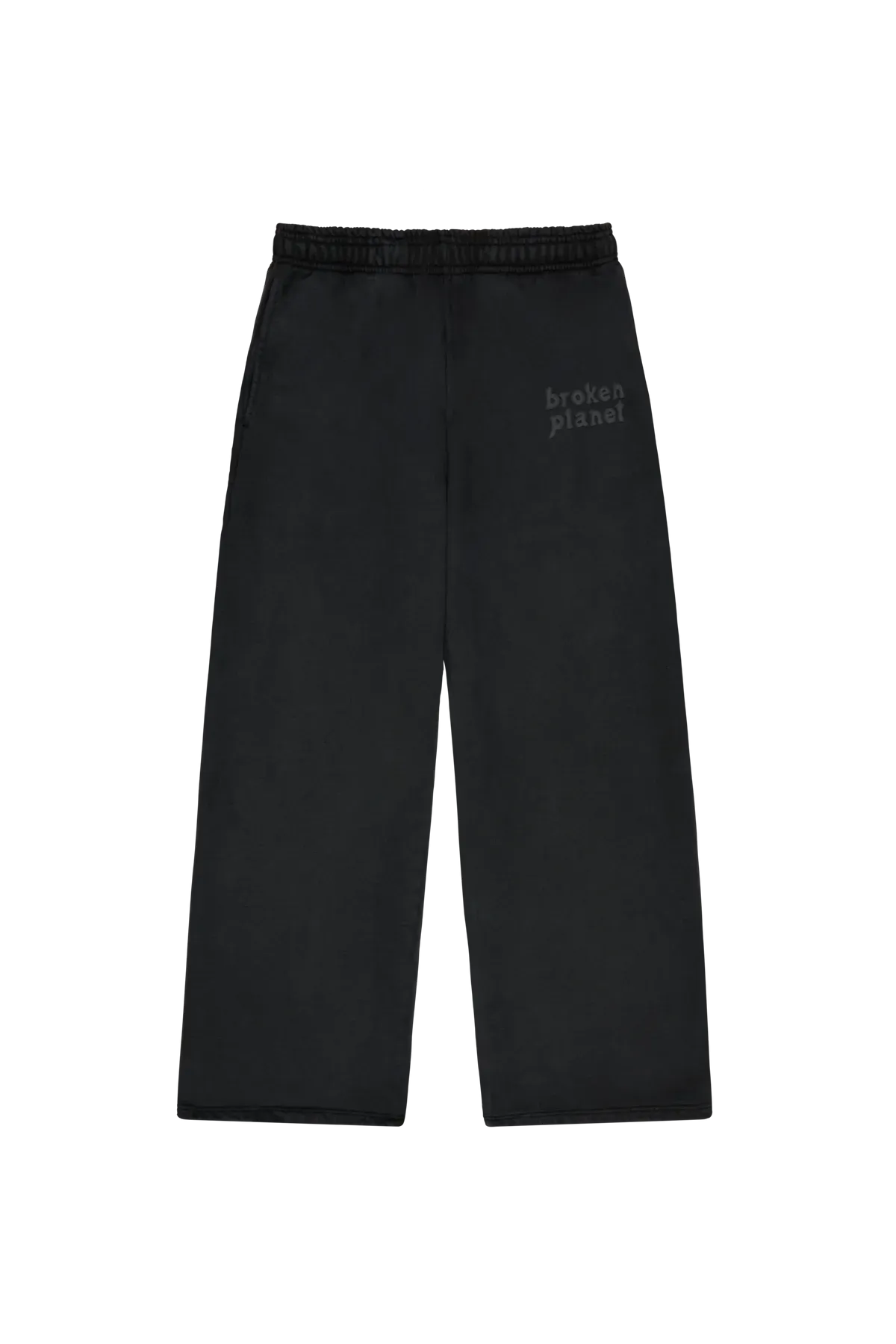Broken Planet Market Sweatpants Straight Leg Washed Midnight Black