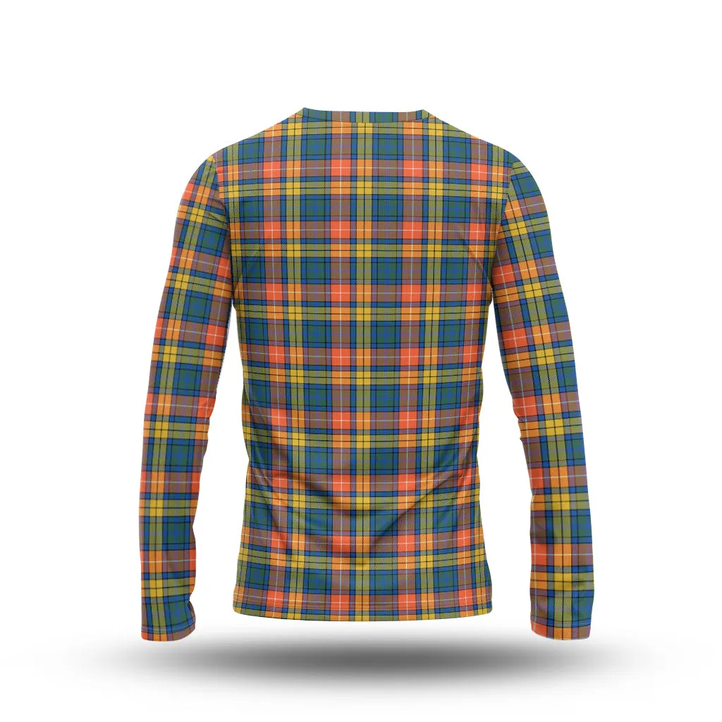 Buchanan Ancient Tartan Long Sleeve T-Shirt with Family Crest
