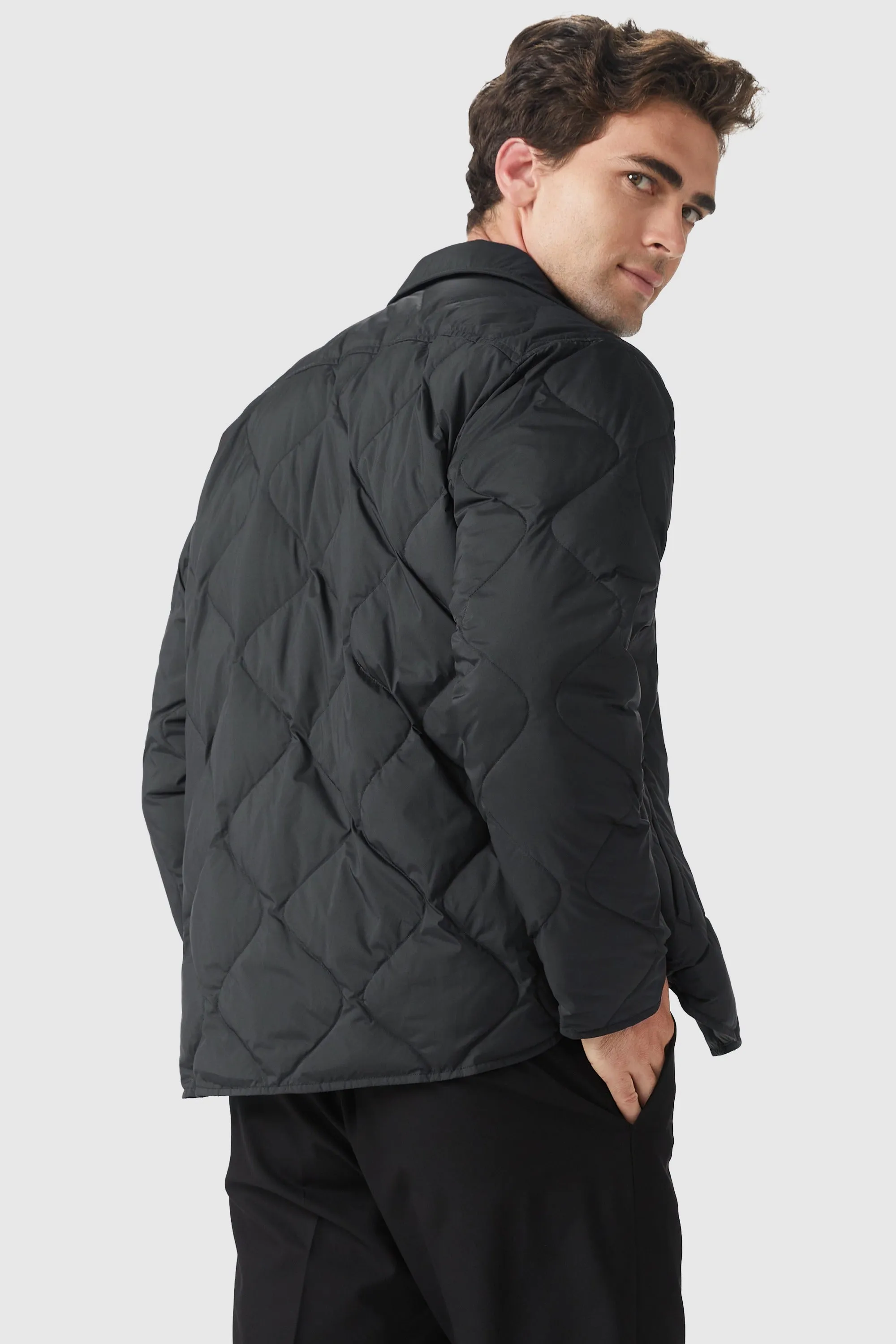 Button-Up Quilted Down Puffer