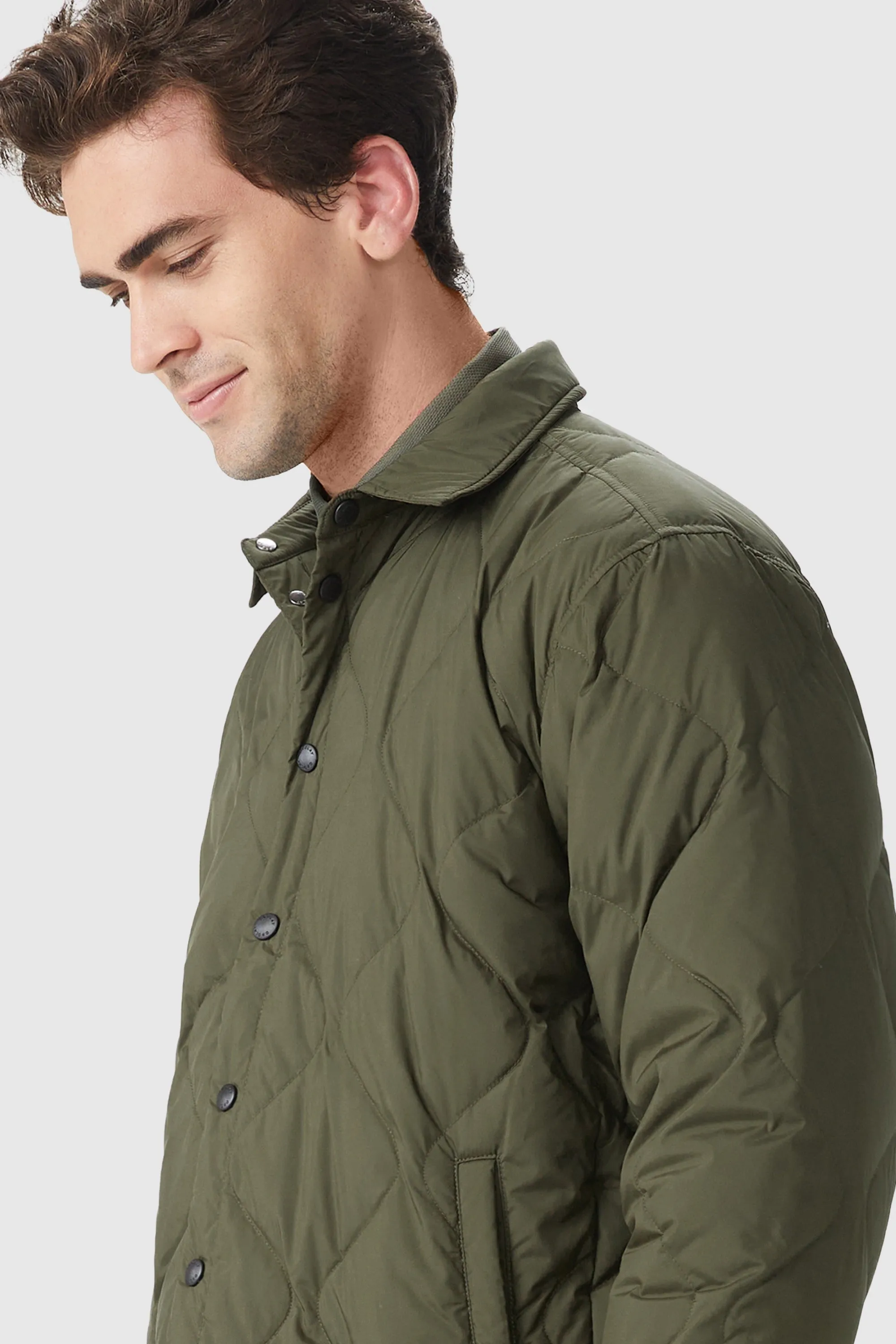 Button-Up Quilted Down Puffer