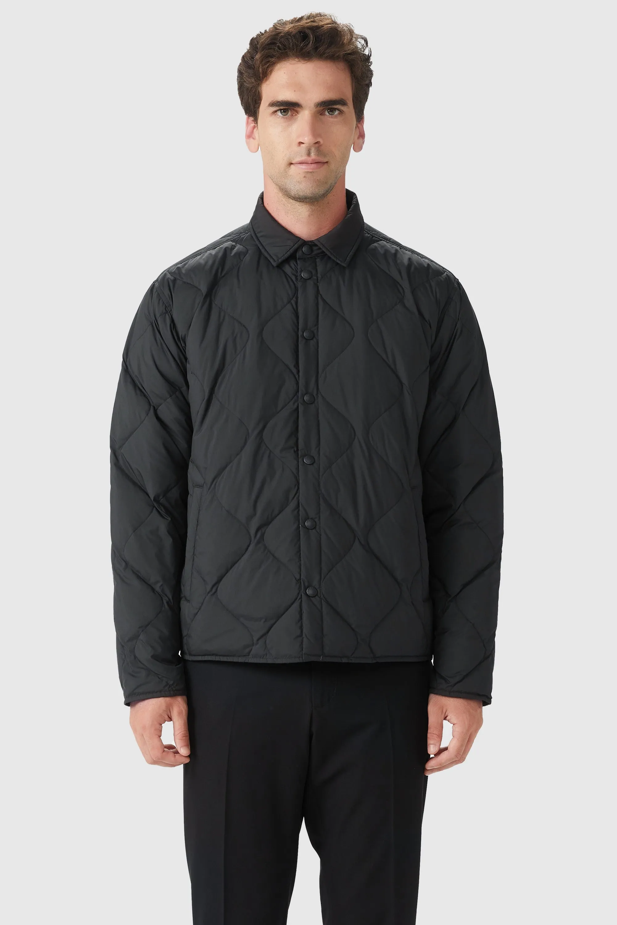 Button-Up Quilted Down Puffer