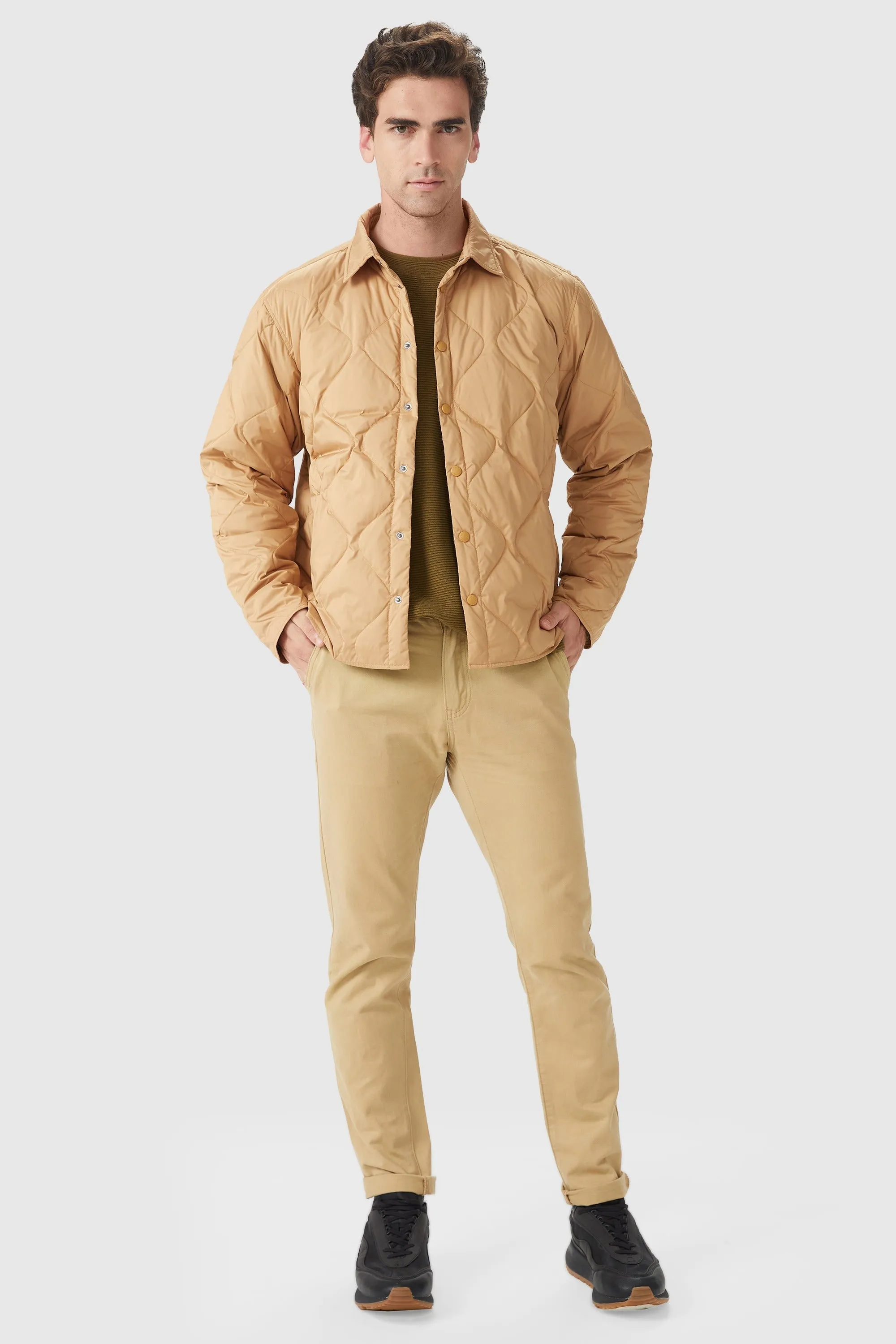 Button-Up Quilted Down Puffer