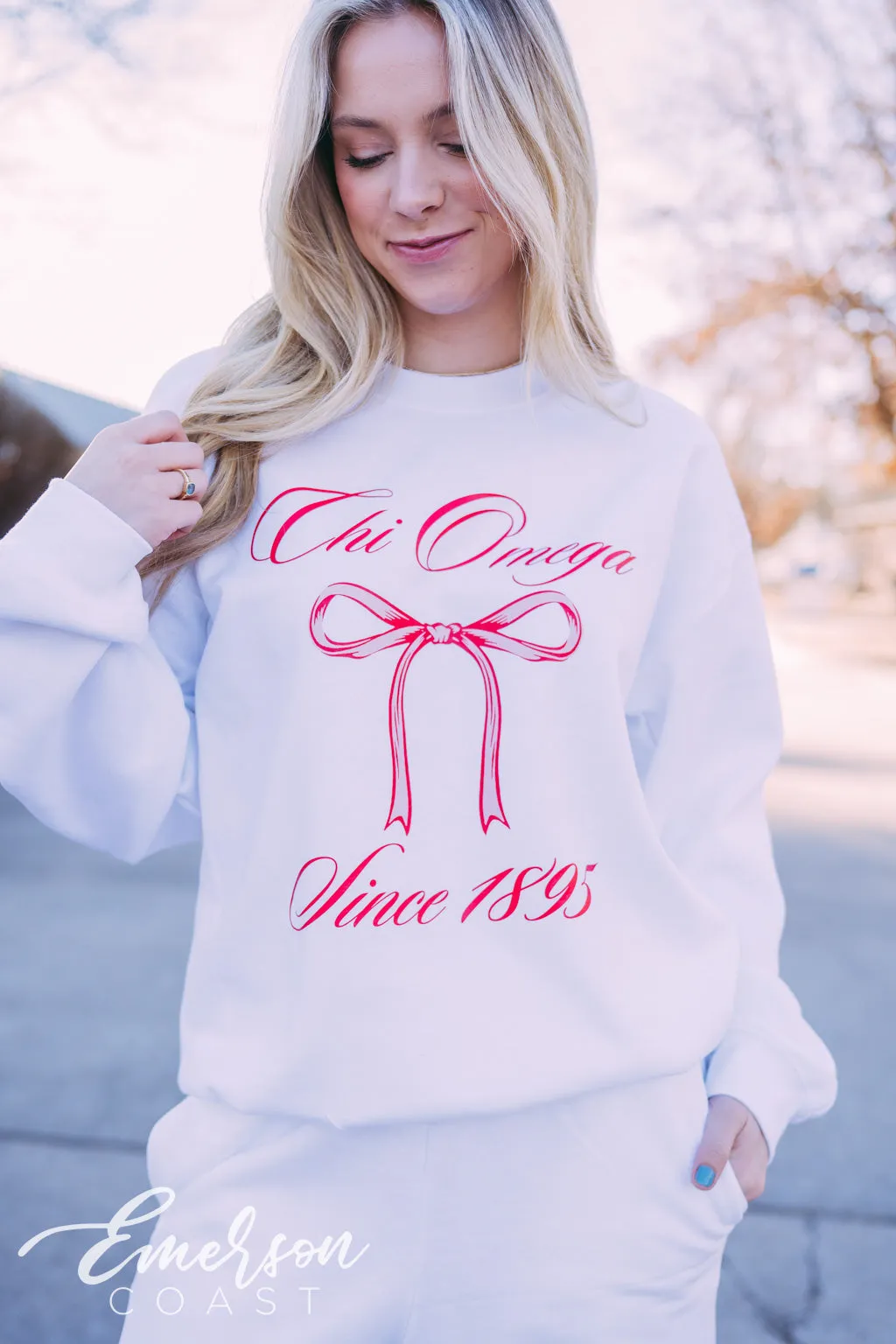 Chi Omega Bow Matching Set