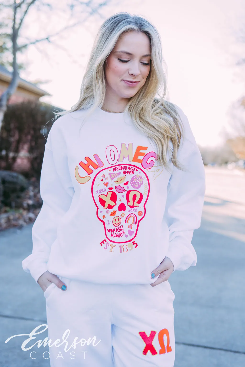 Chi Omega Matching Skull Set