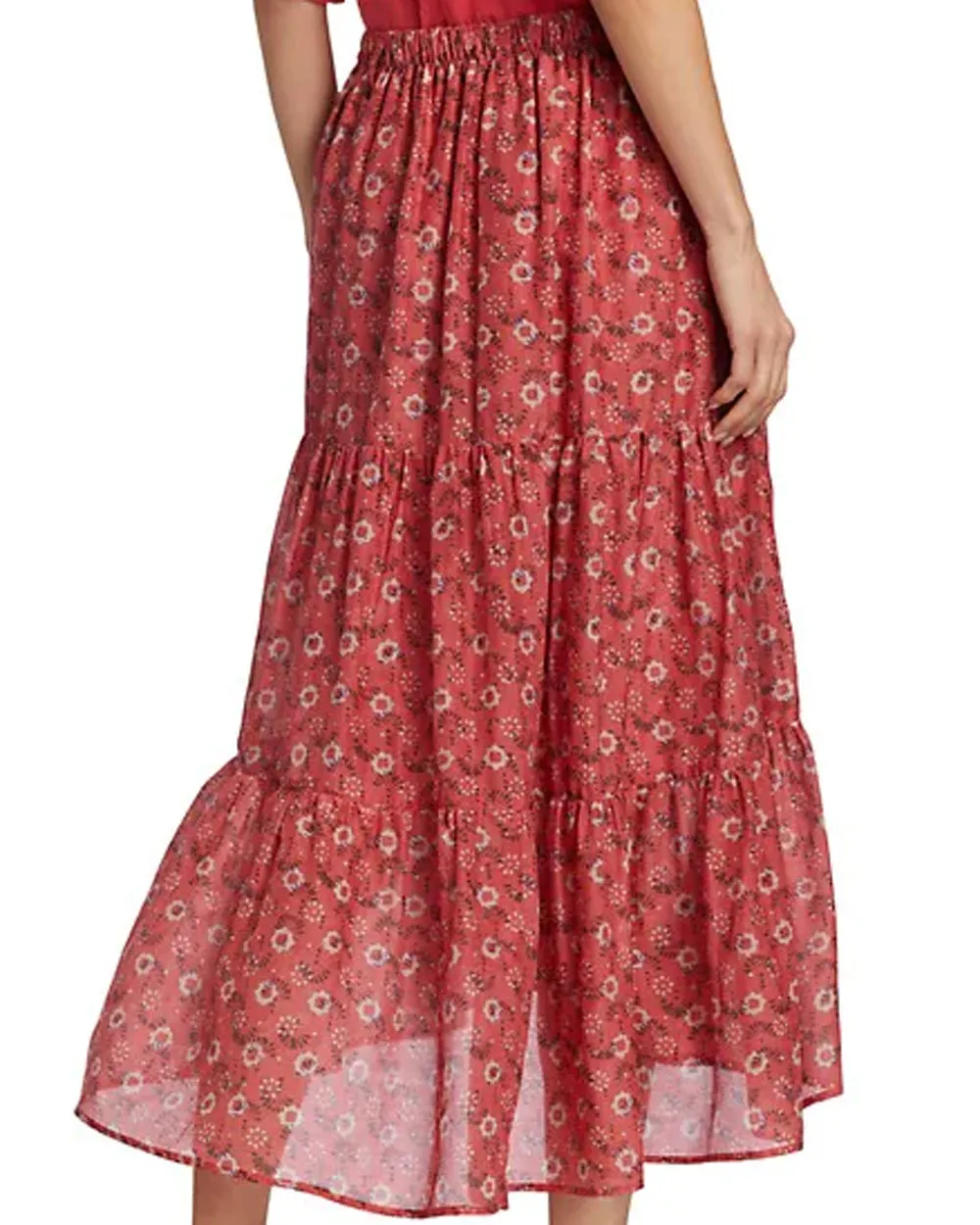Coral Blush Iris Skirt