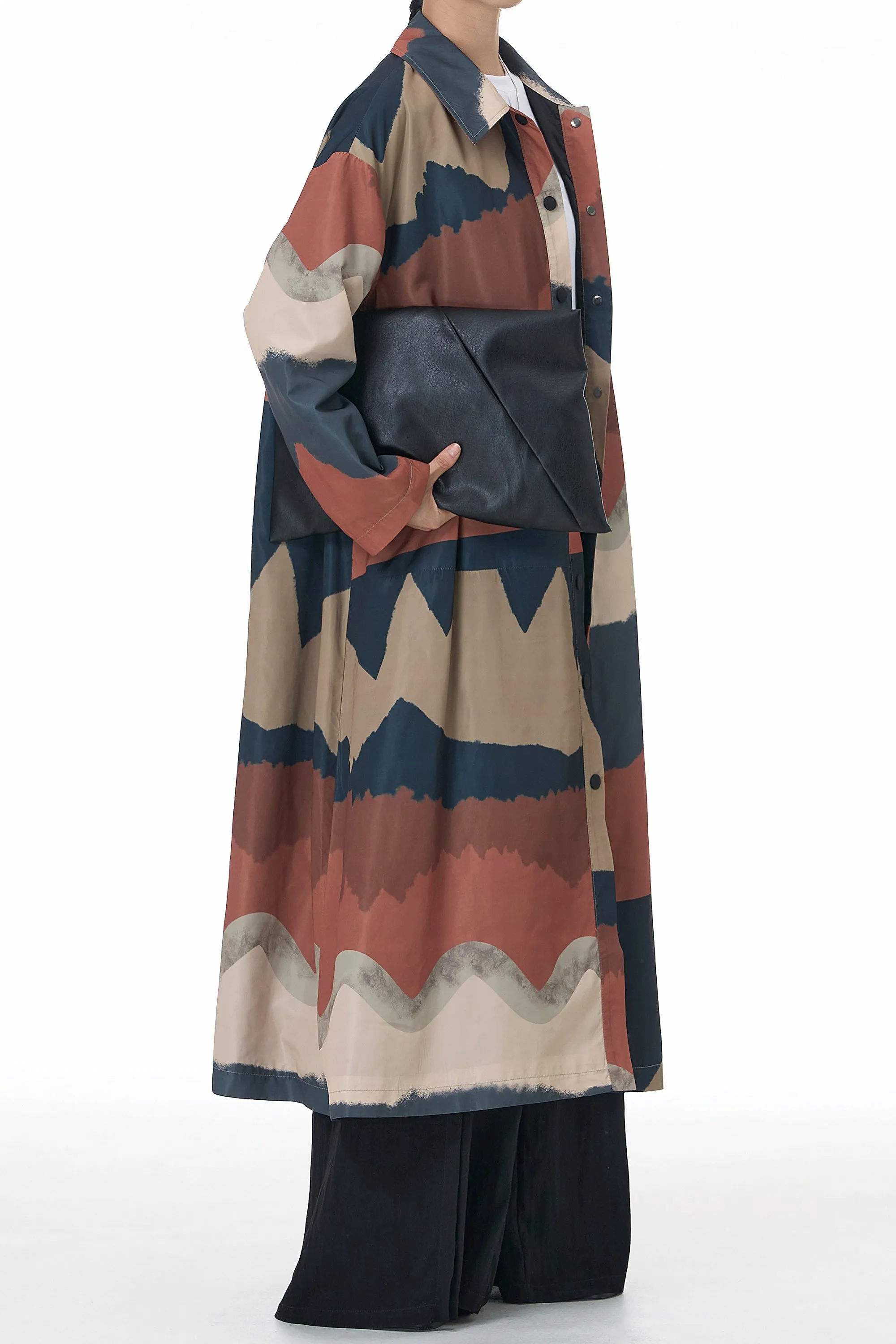 Coral Oasis Trench Coat