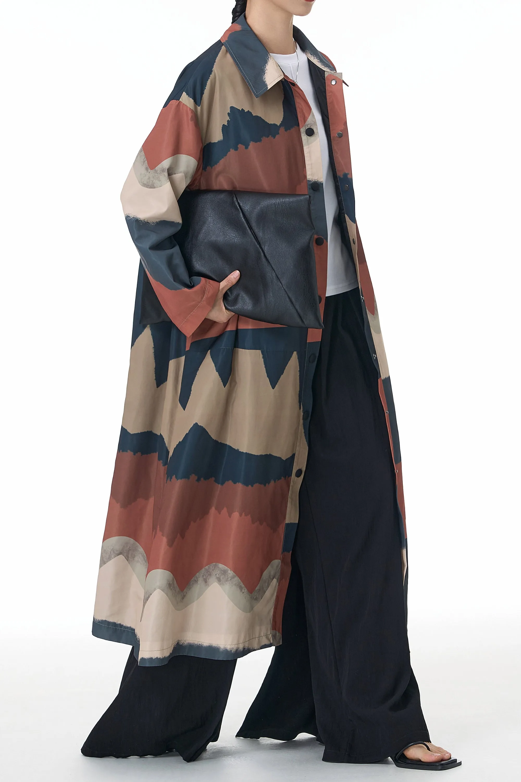 Coral Oasis Trench Coat