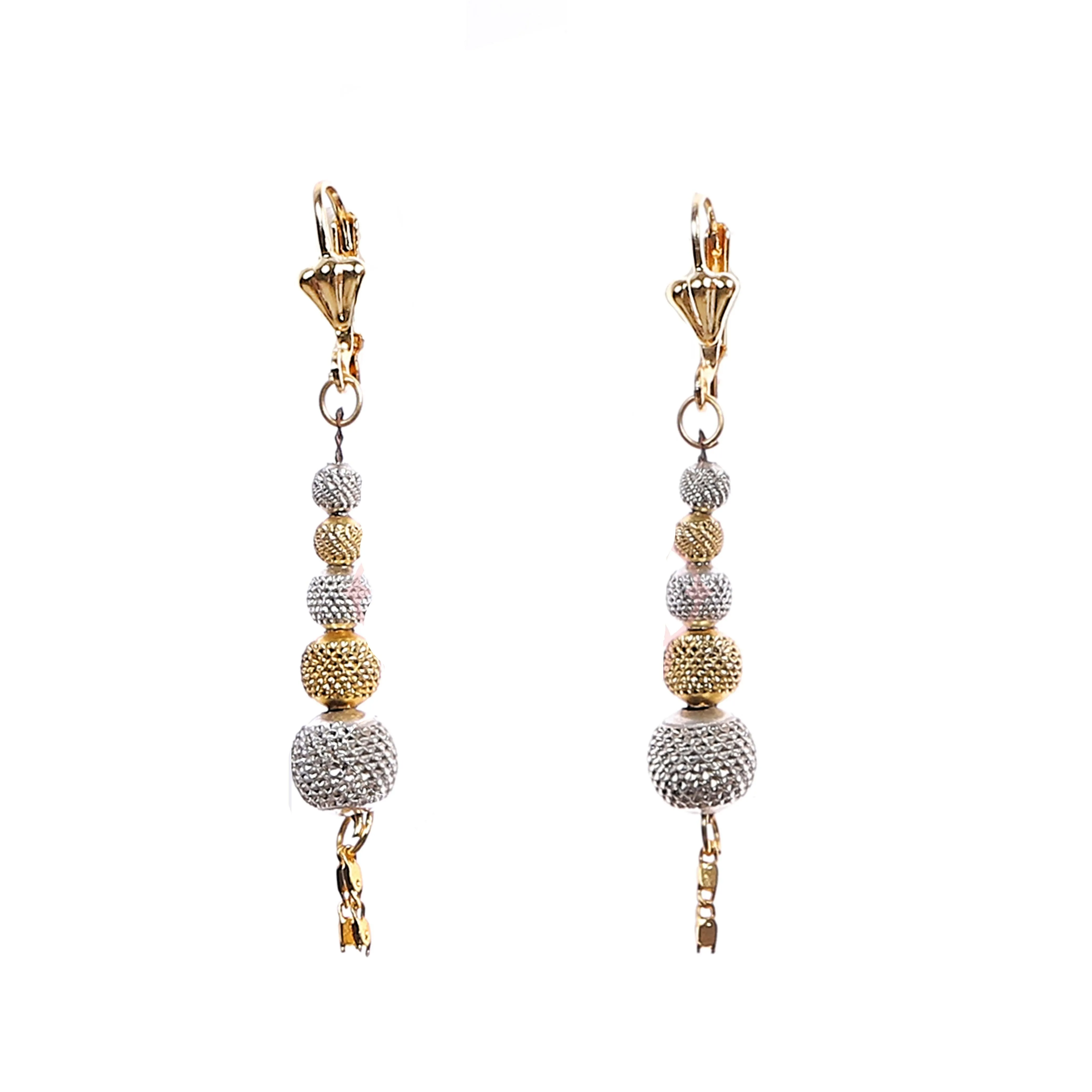 Dual Tone Necklace and Earring Set