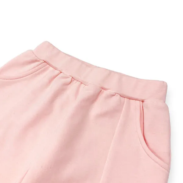 Embellished Front Slit Pants -Pink