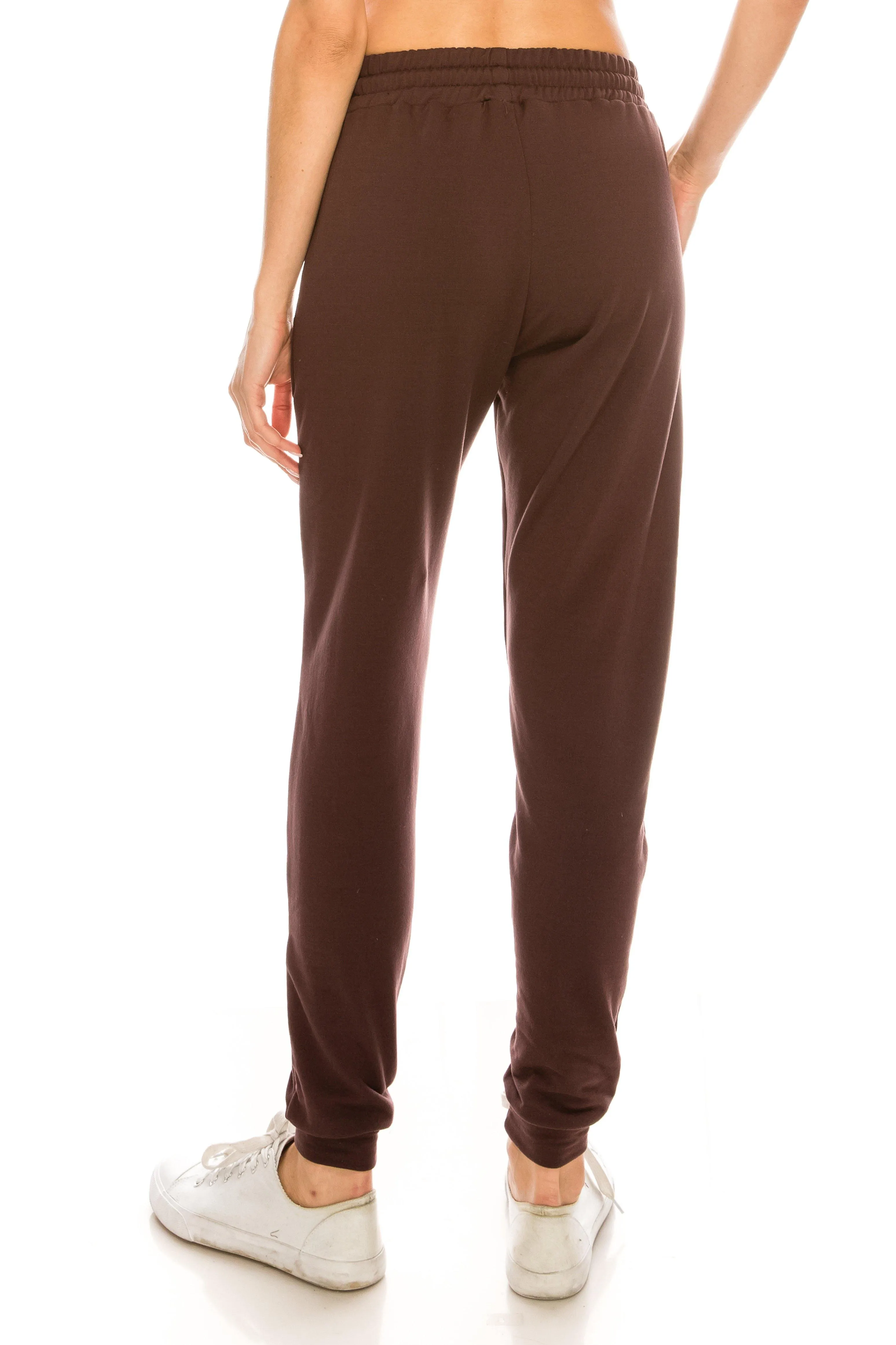 Fleece Jogger Pants - Soft Winter LOVE Printed Pockets Sweatpants