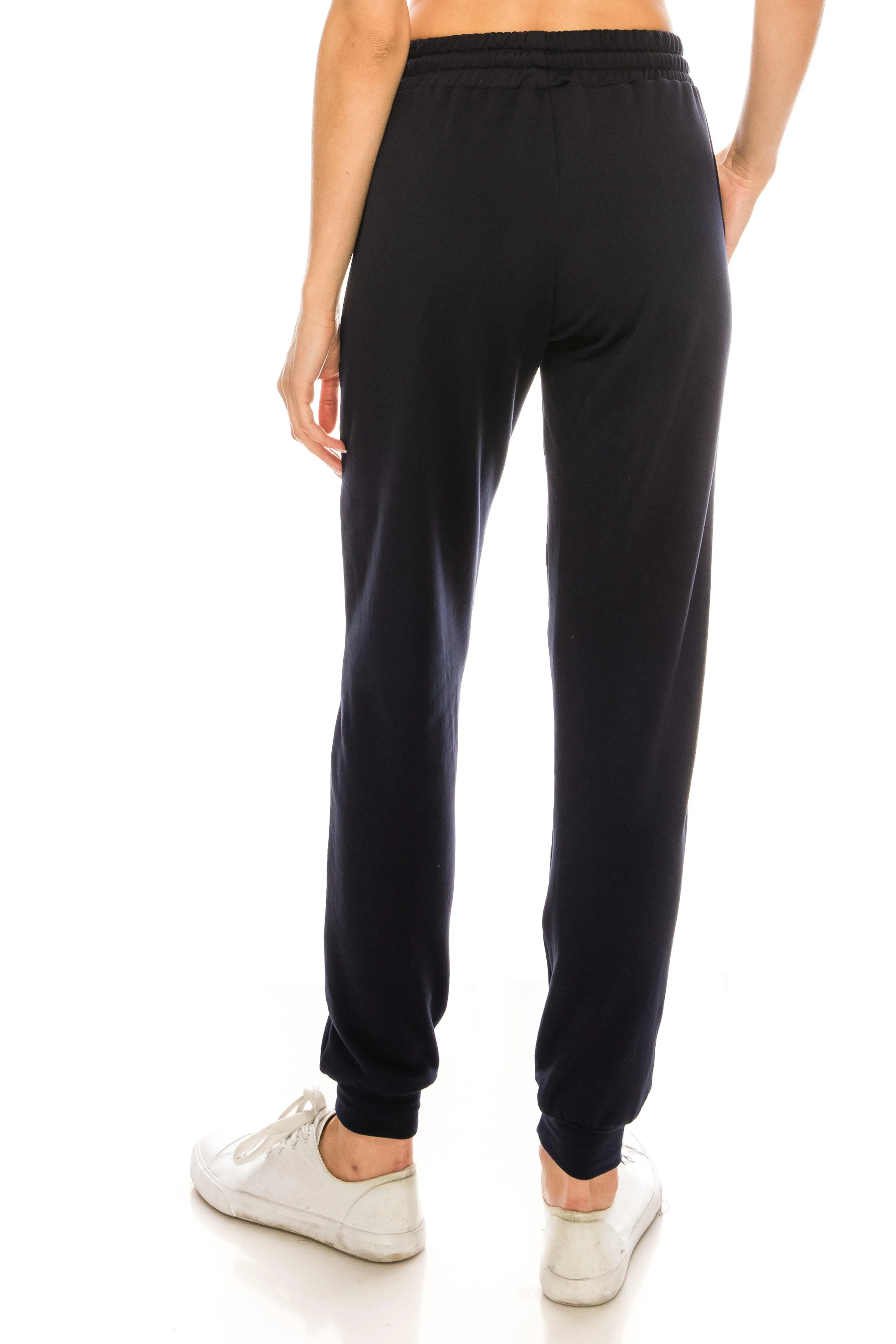 Fleece Jogger Pants - Soft Winter LOVE Printed Pockets Sweatpants