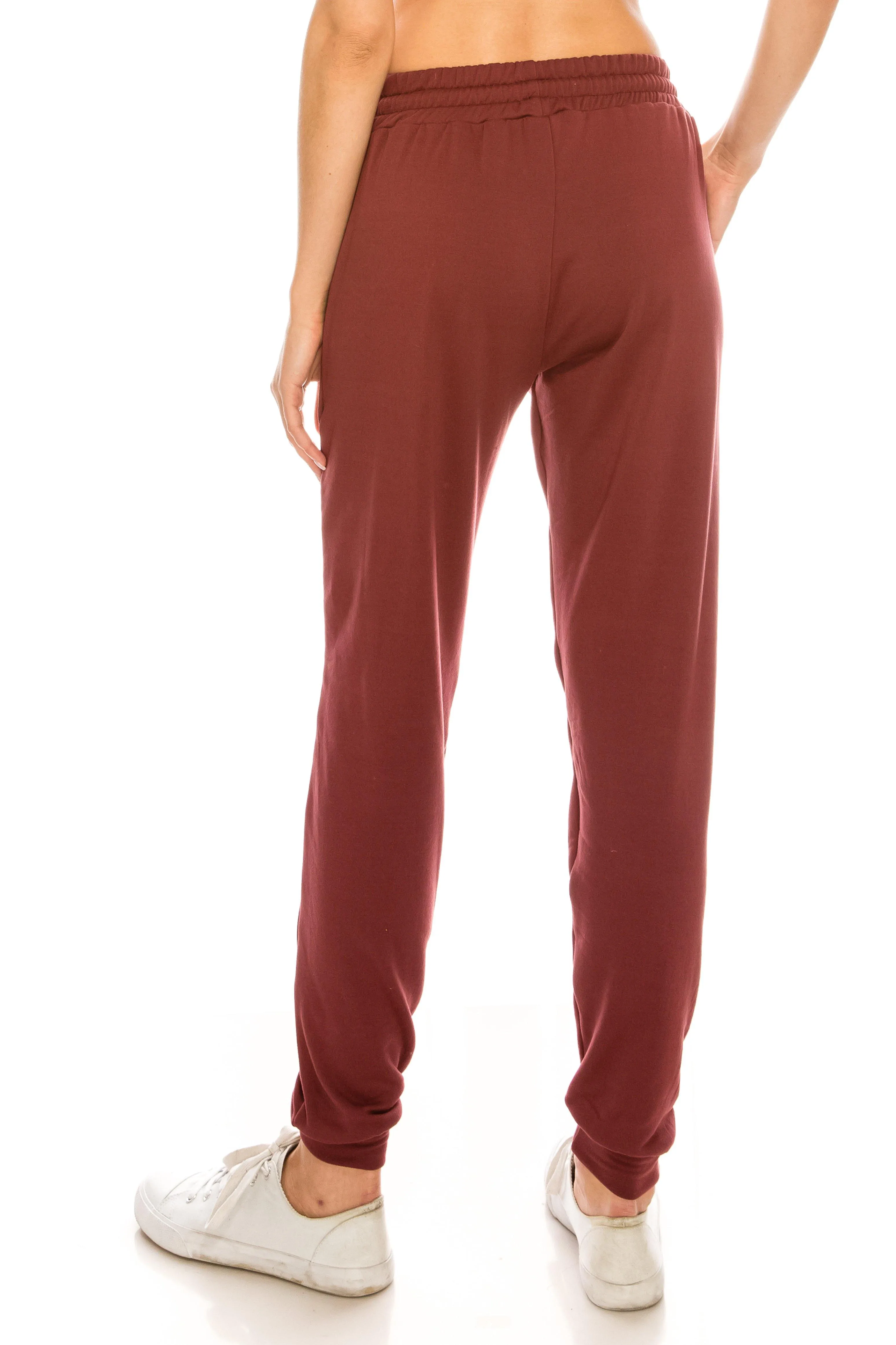 Fleece Jogger Pants - Soft Winter LOVE Printed Pockets Sweatpants