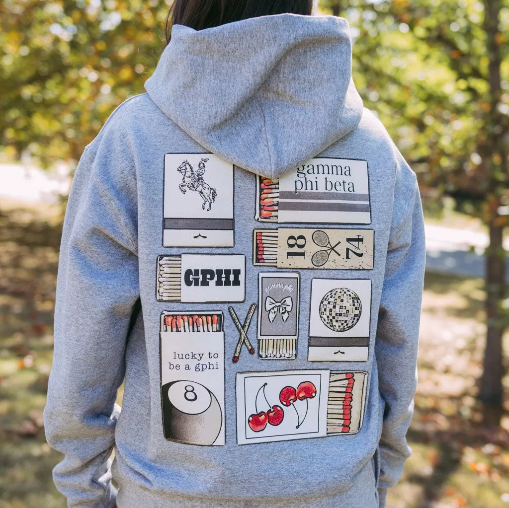 Gamma Phi Beta Lucky Match Box Hoodie Sweatpants Set