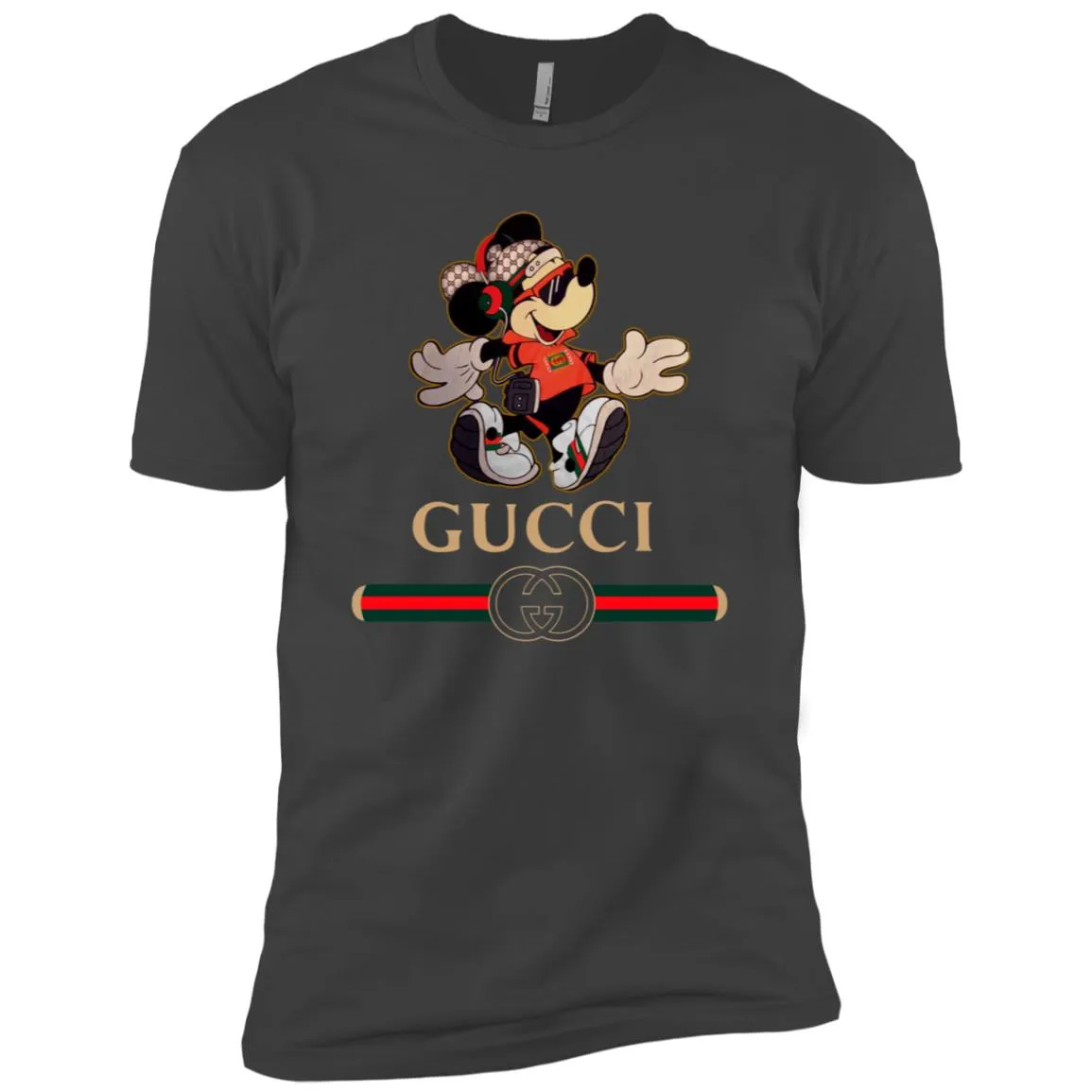 Gucci Mickey Fashion Stylelist Music T-shirt Men Short Sleeve T-Shirt