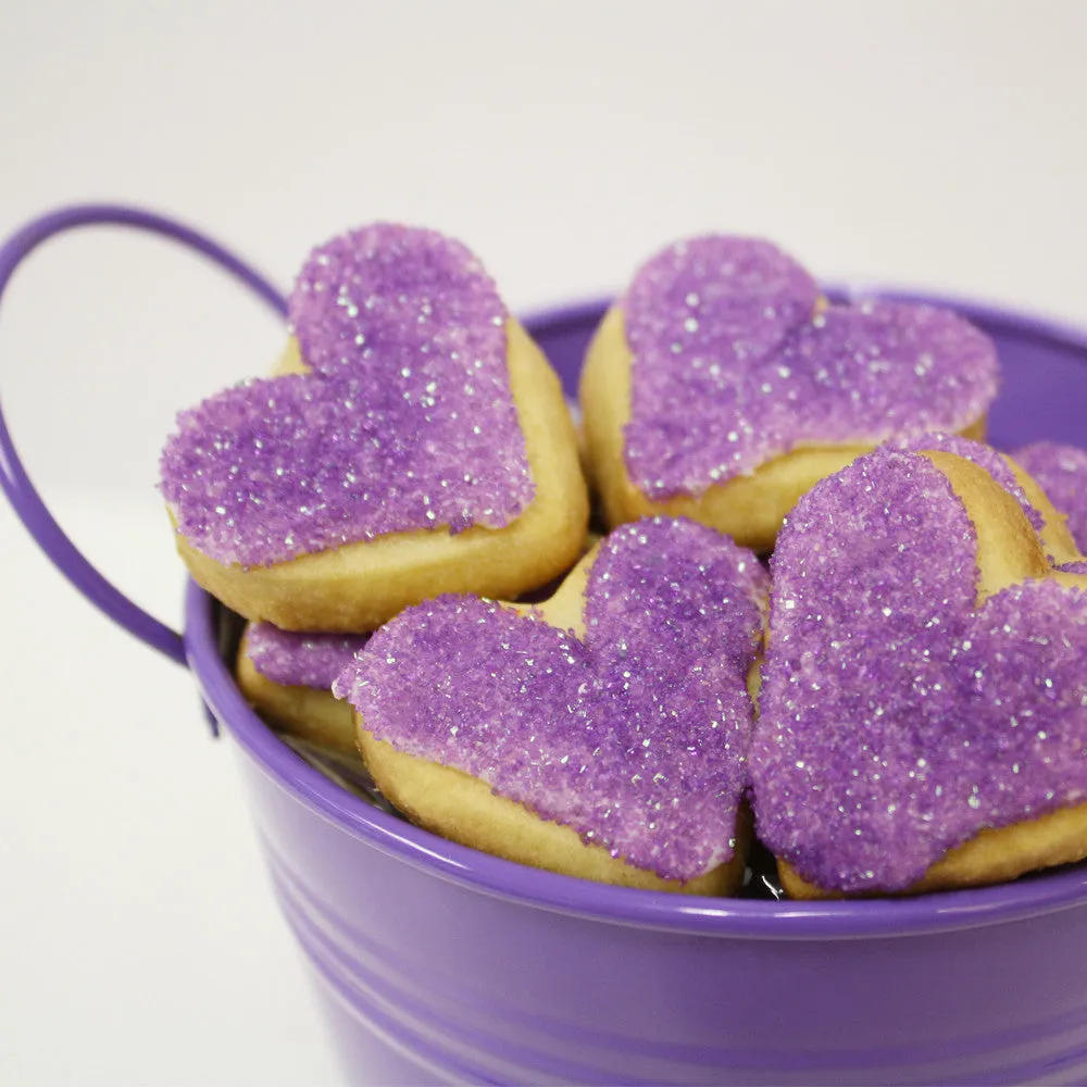 HEART SHAPED SUGAR COOKIE LOVE BUCKET – PURPLE (MEDIUM)