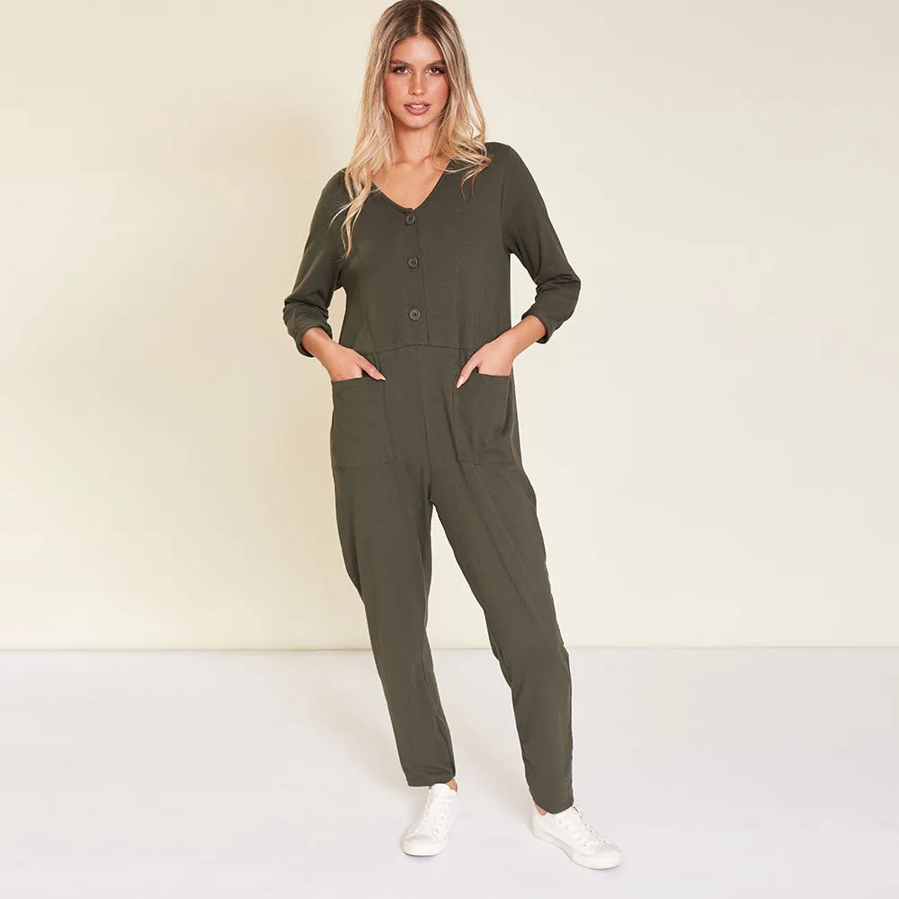 Jodie Jumpsuit (Khaki)
