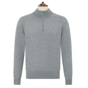 Kayden Grey Half Zip Long Sleeve Pullover