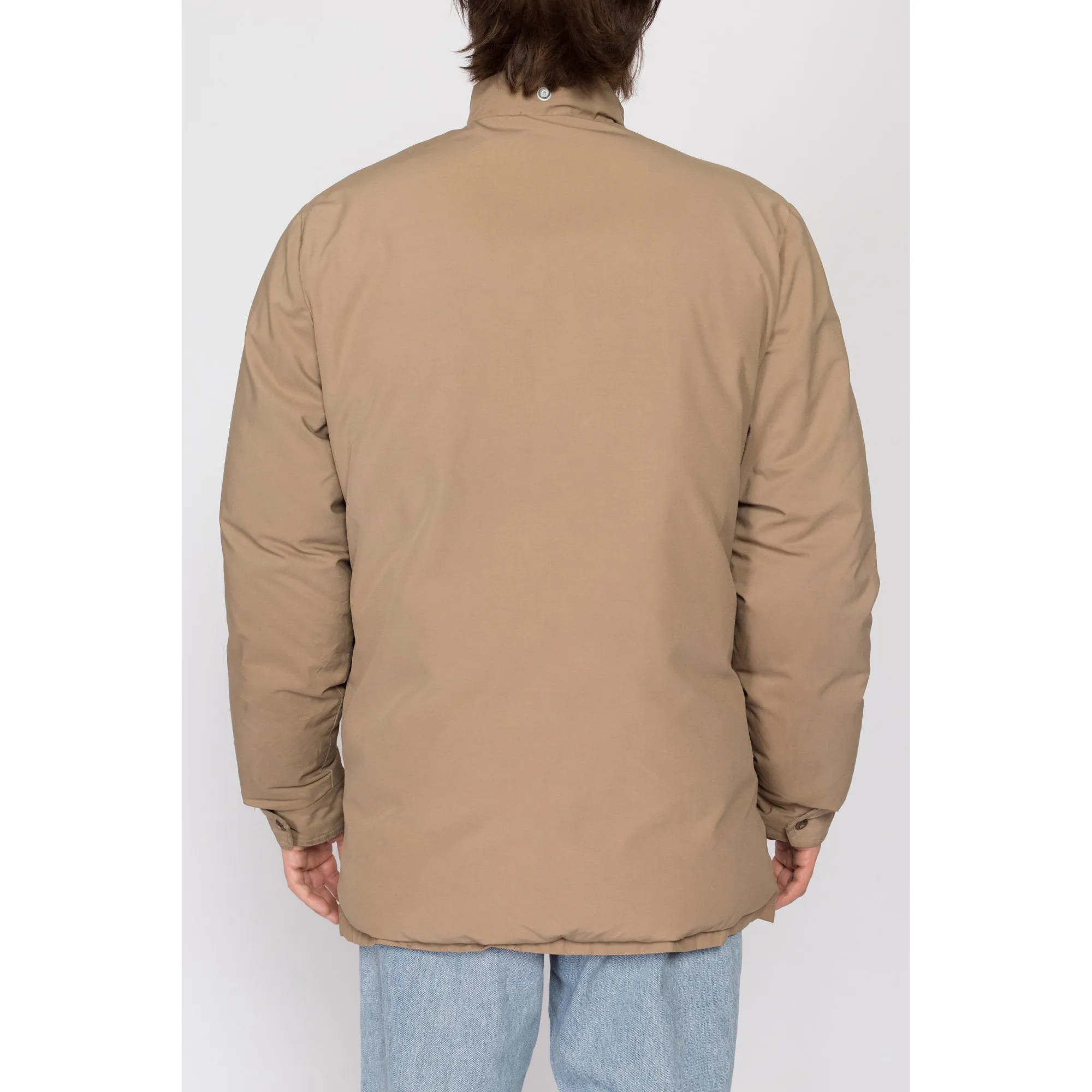 Large 70s Schott Khaki Down Fill Puffer Winter Coat
