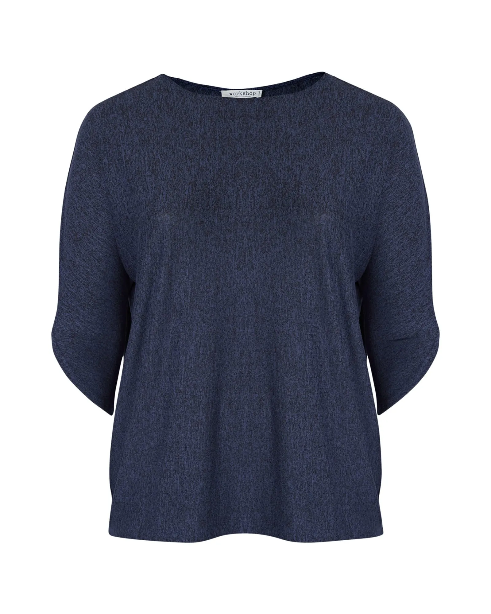 Linda 3/4 Sleeve Top | Denim Heather