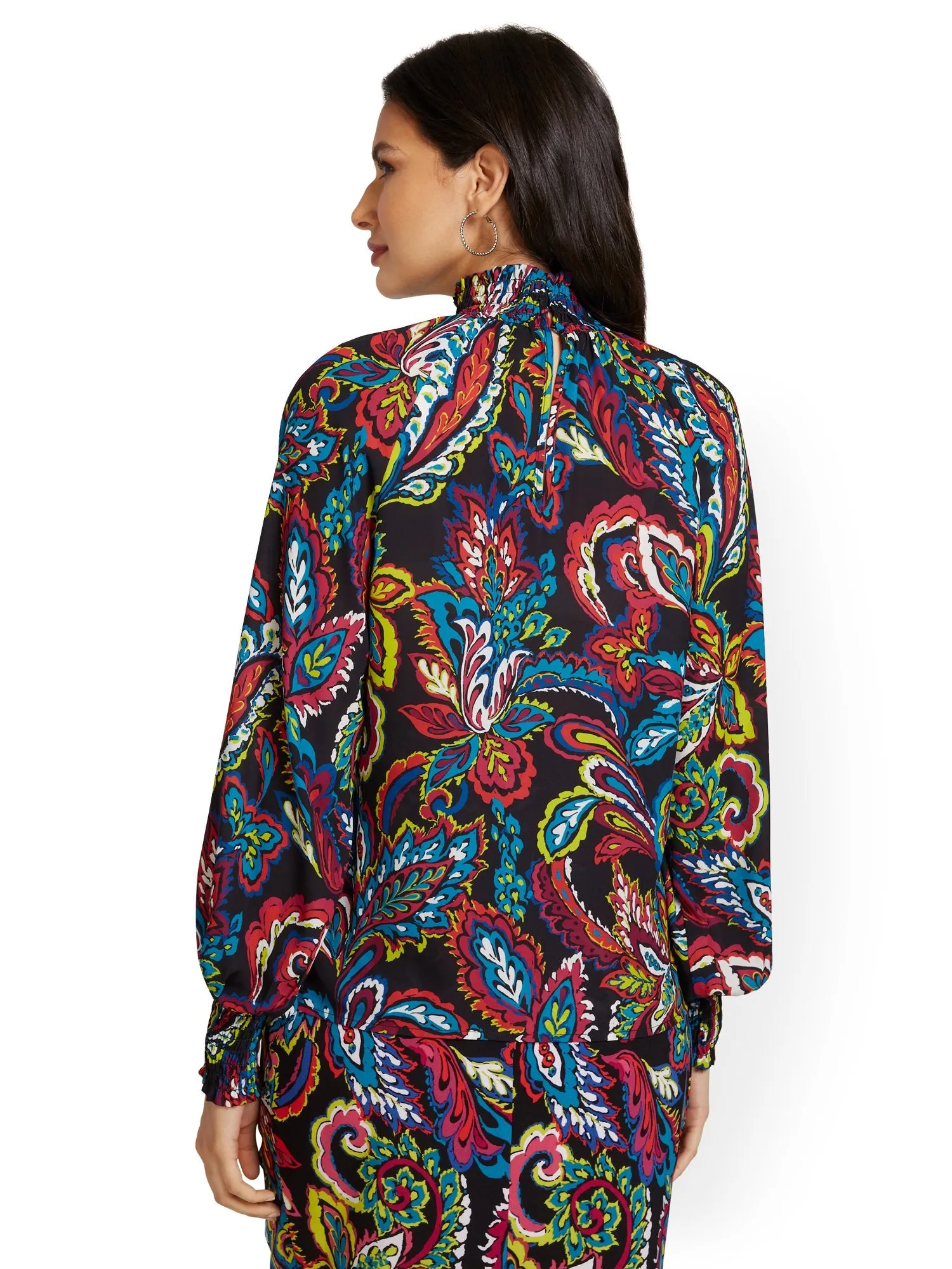 Long-Sleeve Dolman Blouse