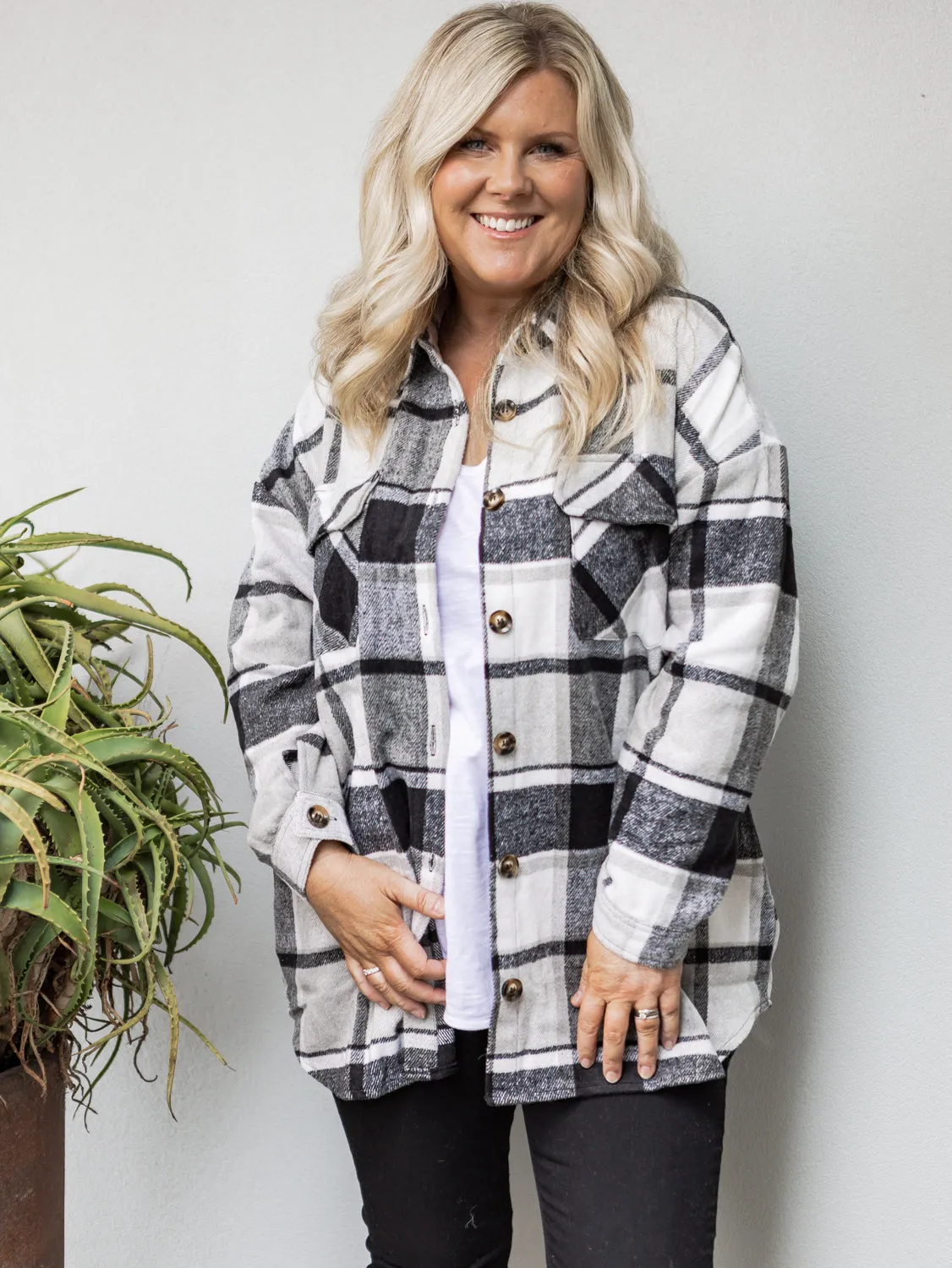 Meg Shacket - Black and Grey