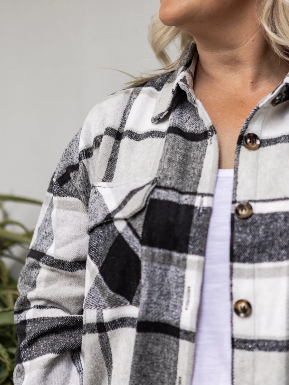 Meg Shacket - Black and Grey