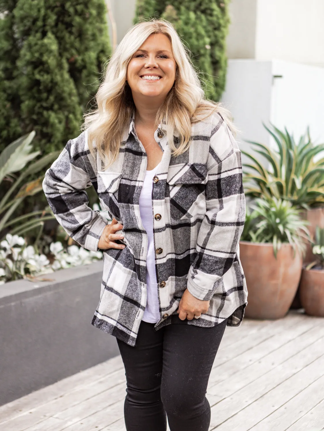 Meg Shacket - Black and Grey
