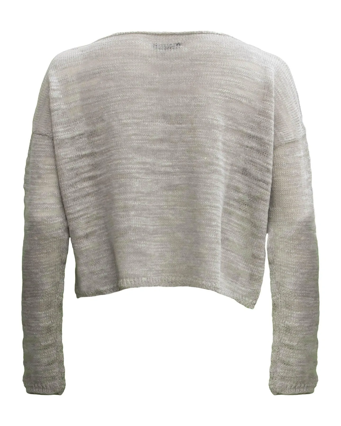 Melange Crop Pullover