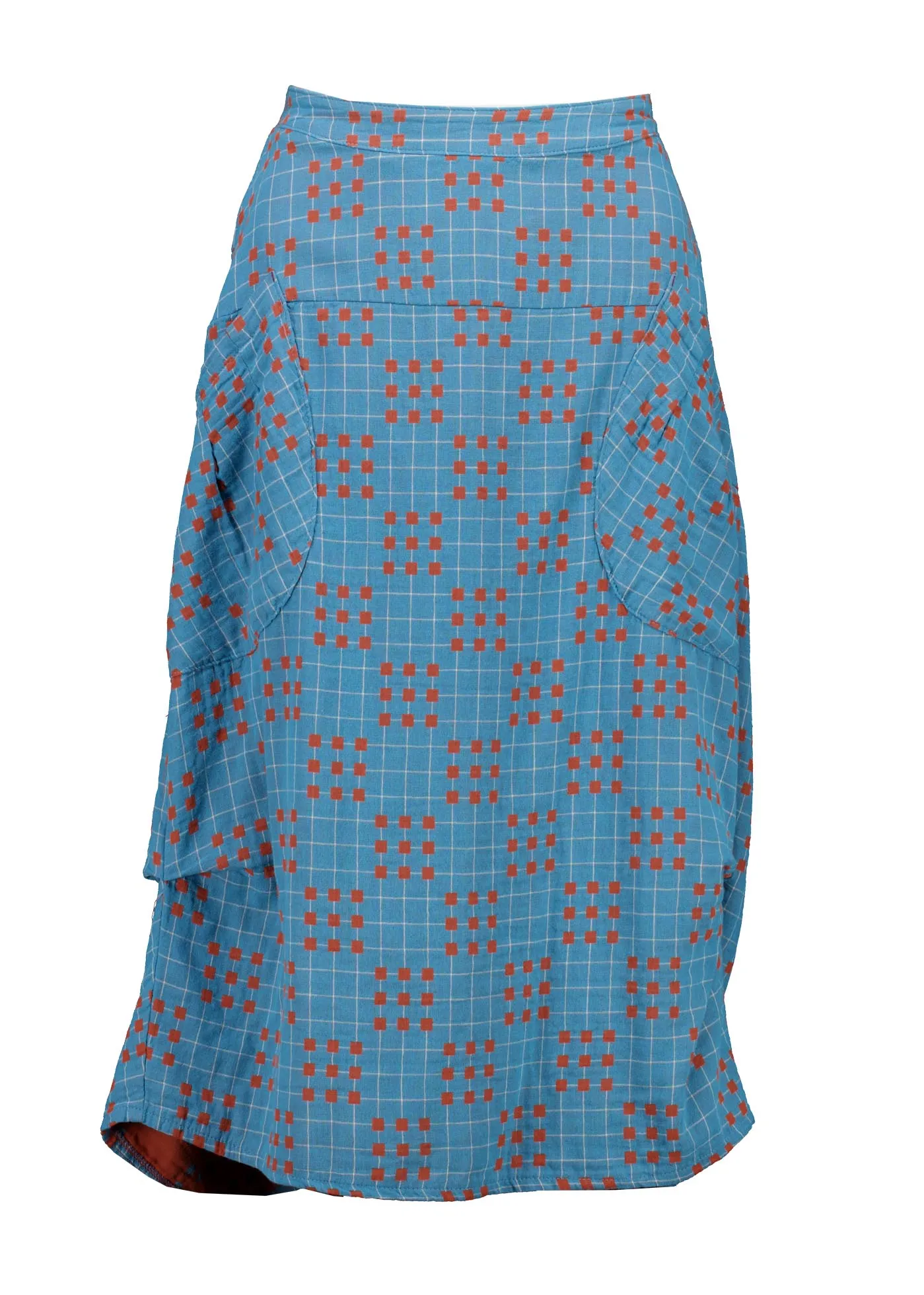 Milwaukee Network Blue Skirt in Woven Cotton