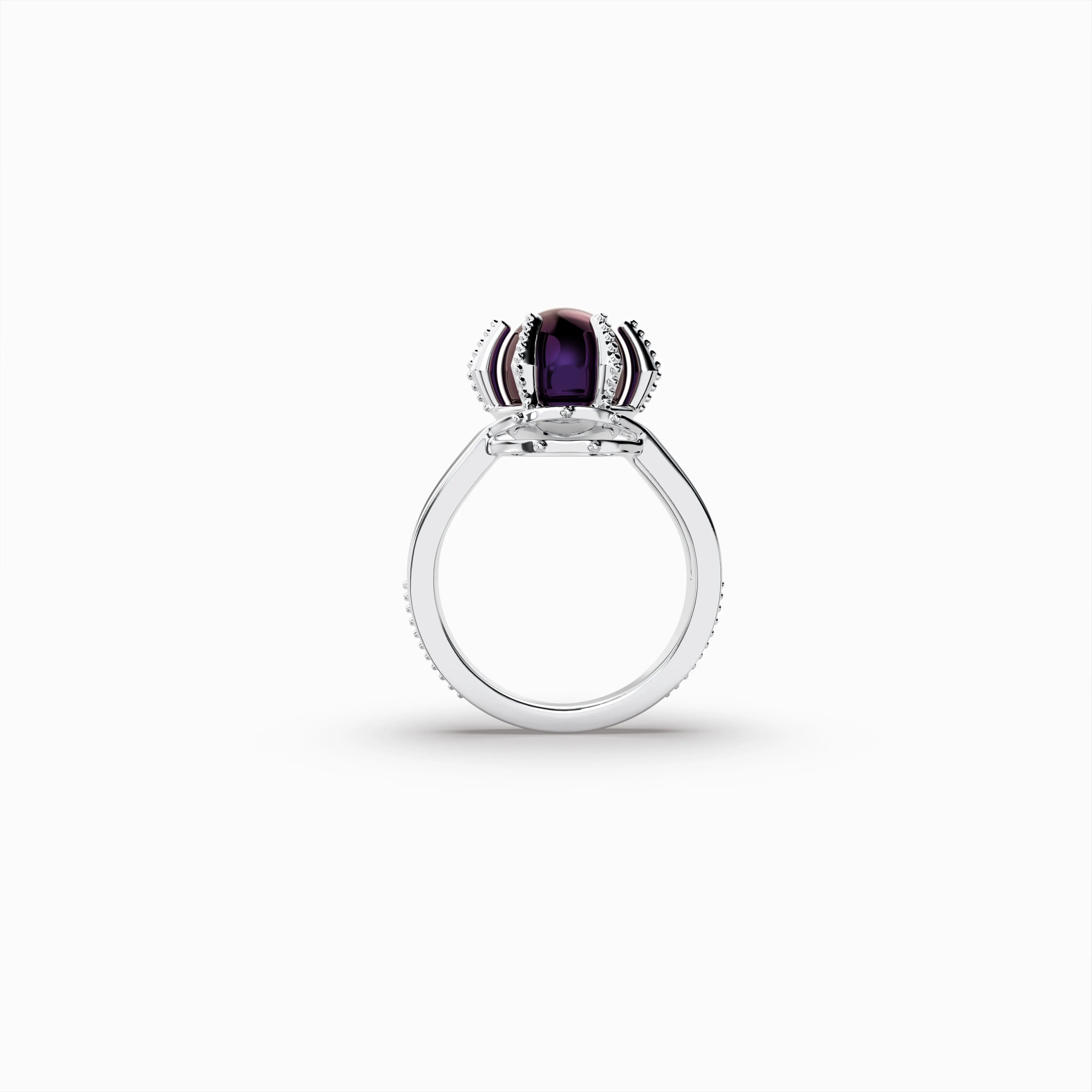Natural Purple Round Pearl Stone - Melody