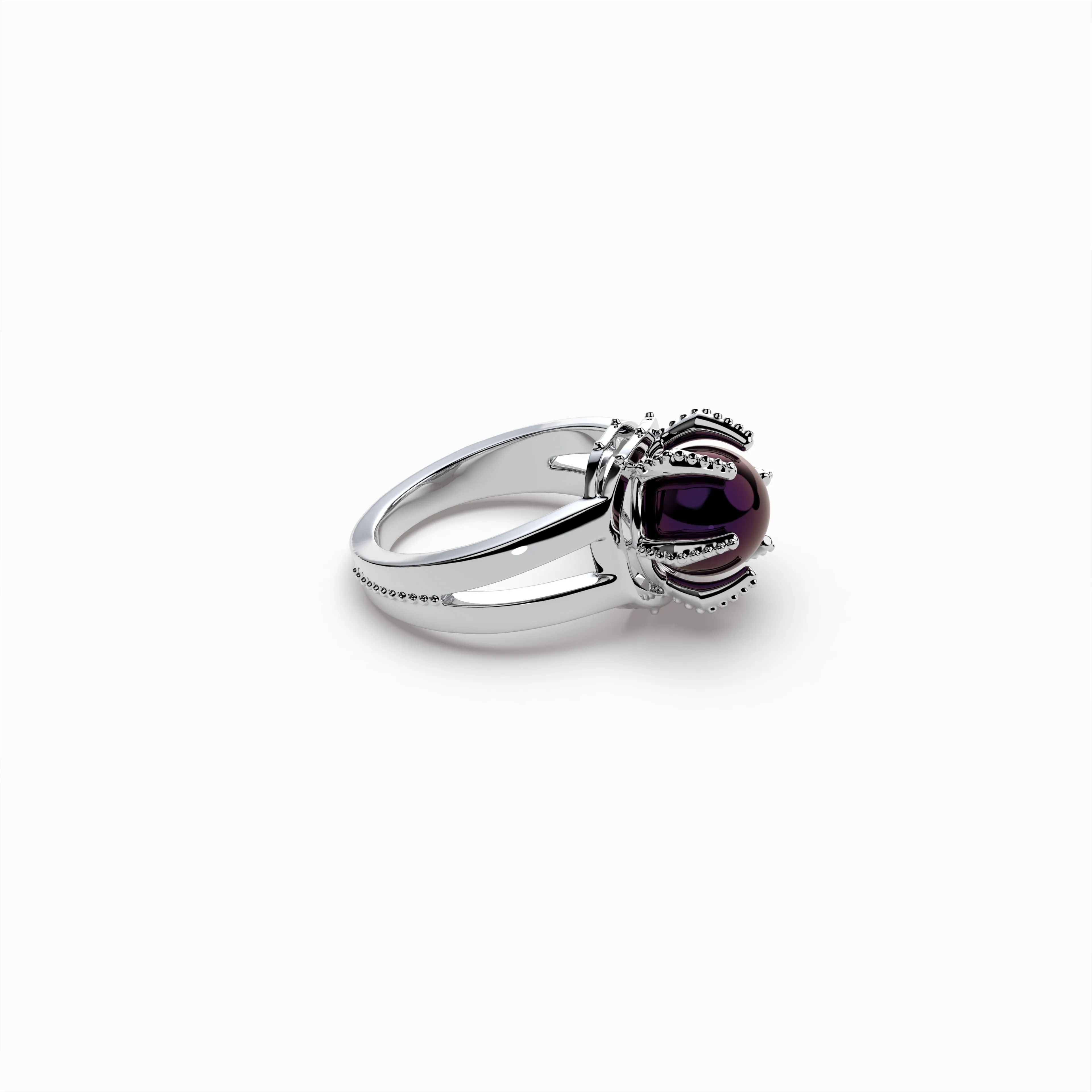Natural Purple Round Pearl Stone - Melody