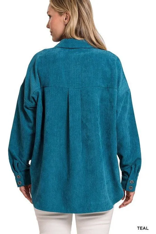 Oversize Corduroy Shacket