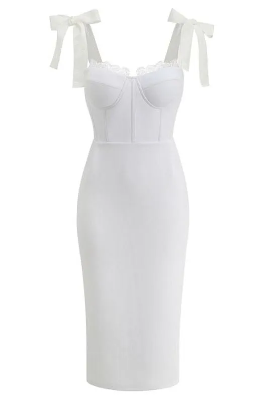 Payton Bandage Dress - Pearl White