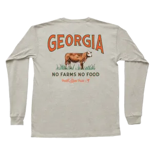 Peach State Pride Georgia- No Farms No Food Long Sleeve