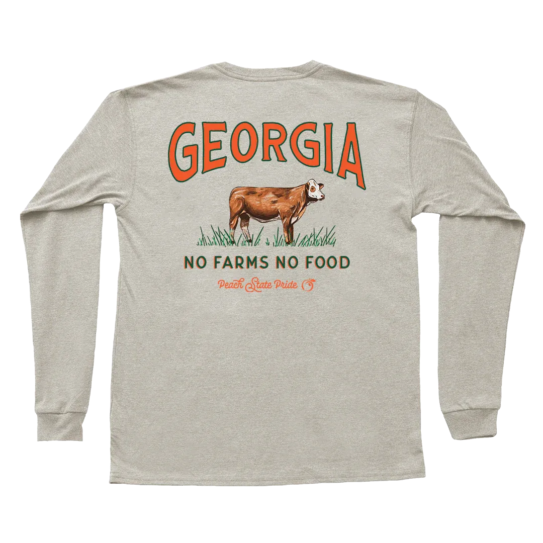 Peach State Pride Georgia- No Farms No Food Long Sleeve