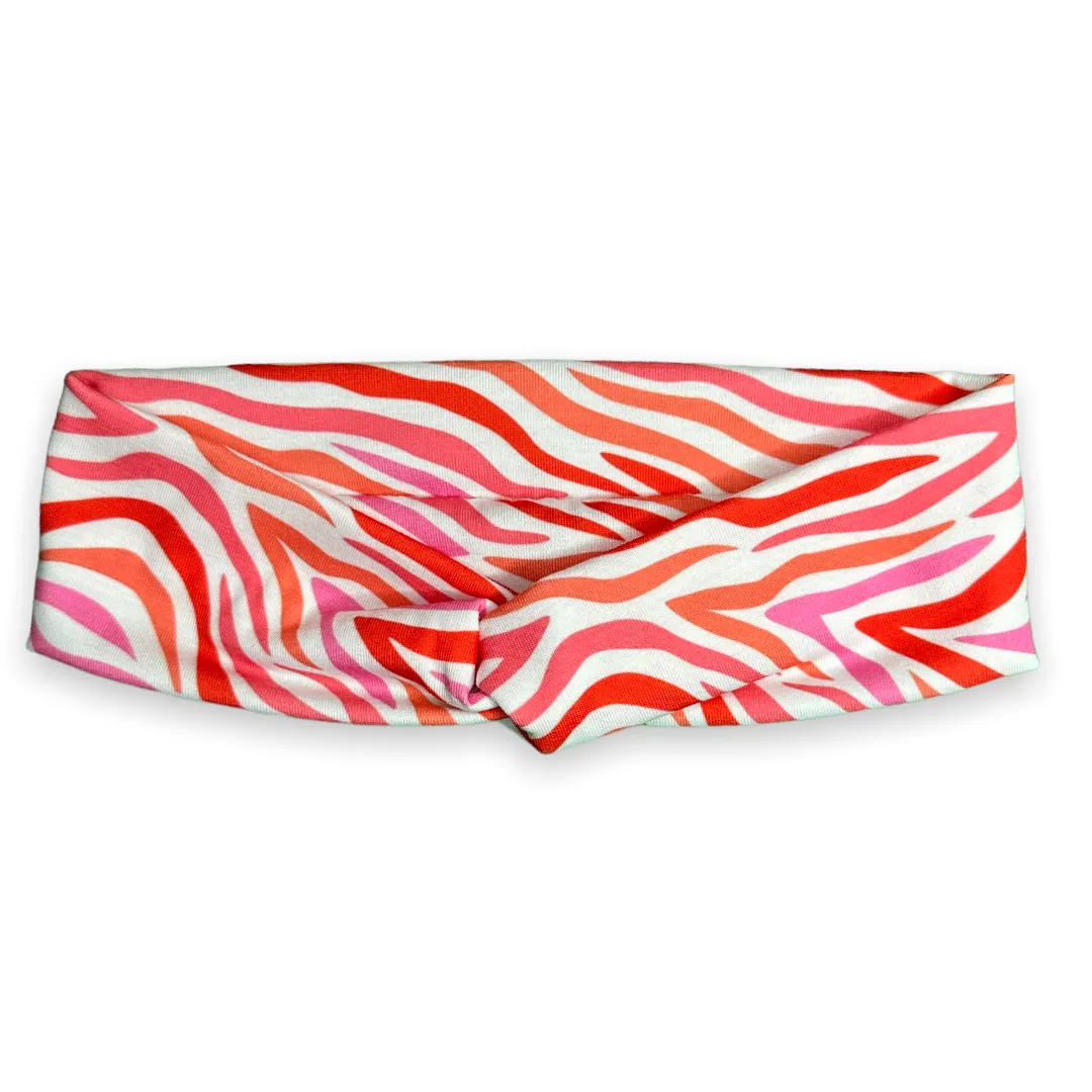 Pink Zebra Knotties Headband