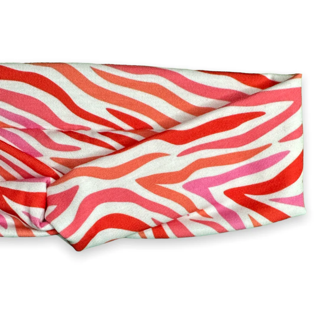 Pink Zebra Knotties Headband