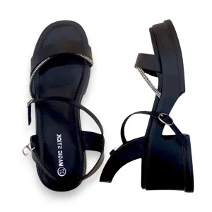 Platform Sandal with Rhinestone