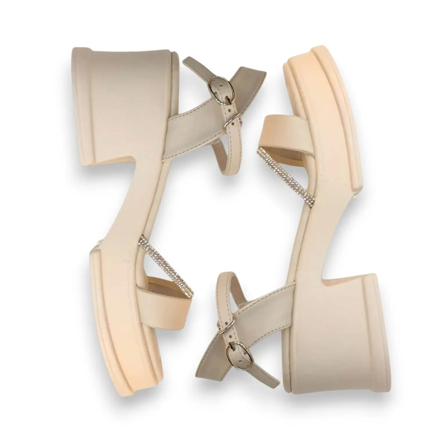 Platform Sandal with Rhinestone